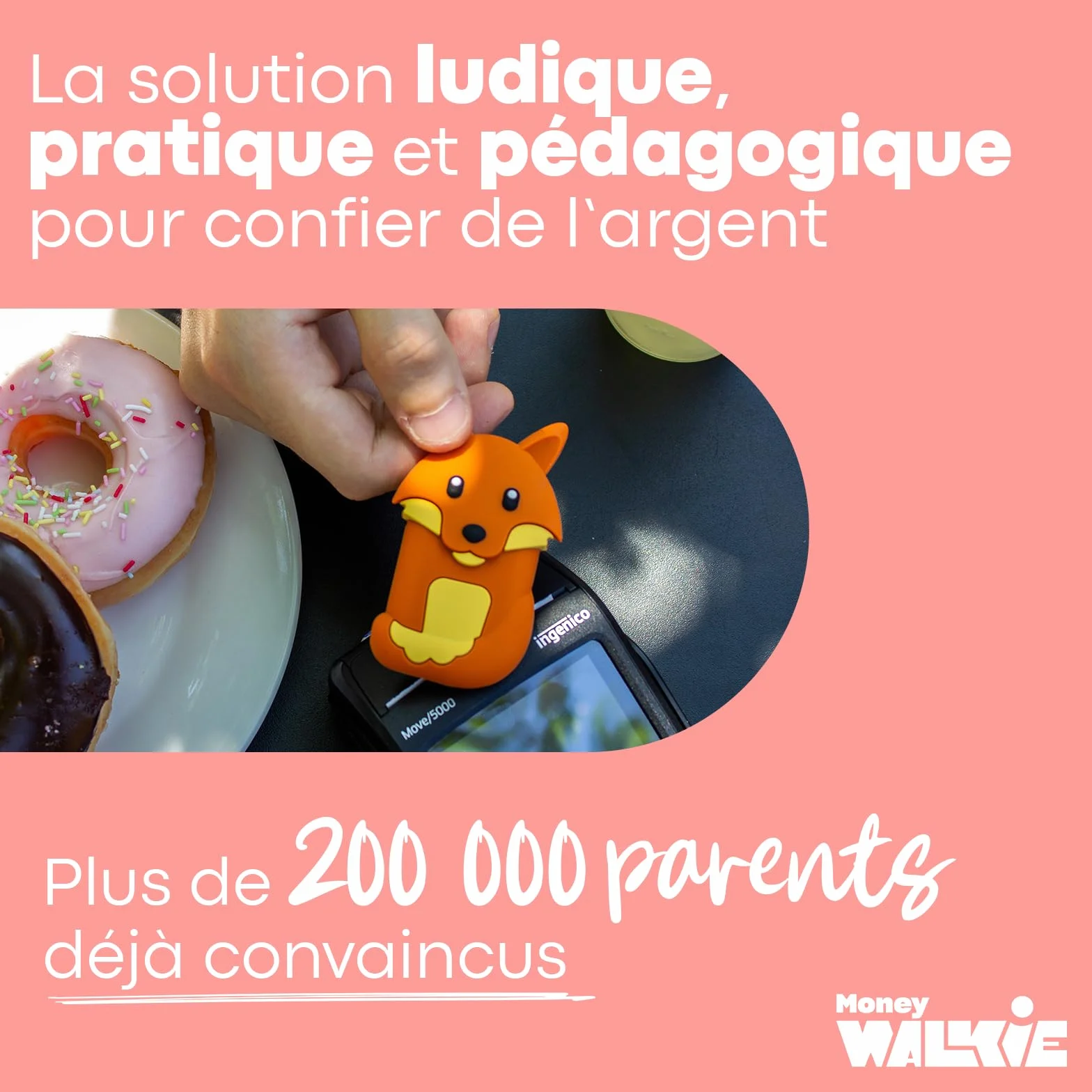 Porte Monnaie sans Contact pour Enfants et Ados - Apprendre à Gérer Son Argent - Bubble Tea