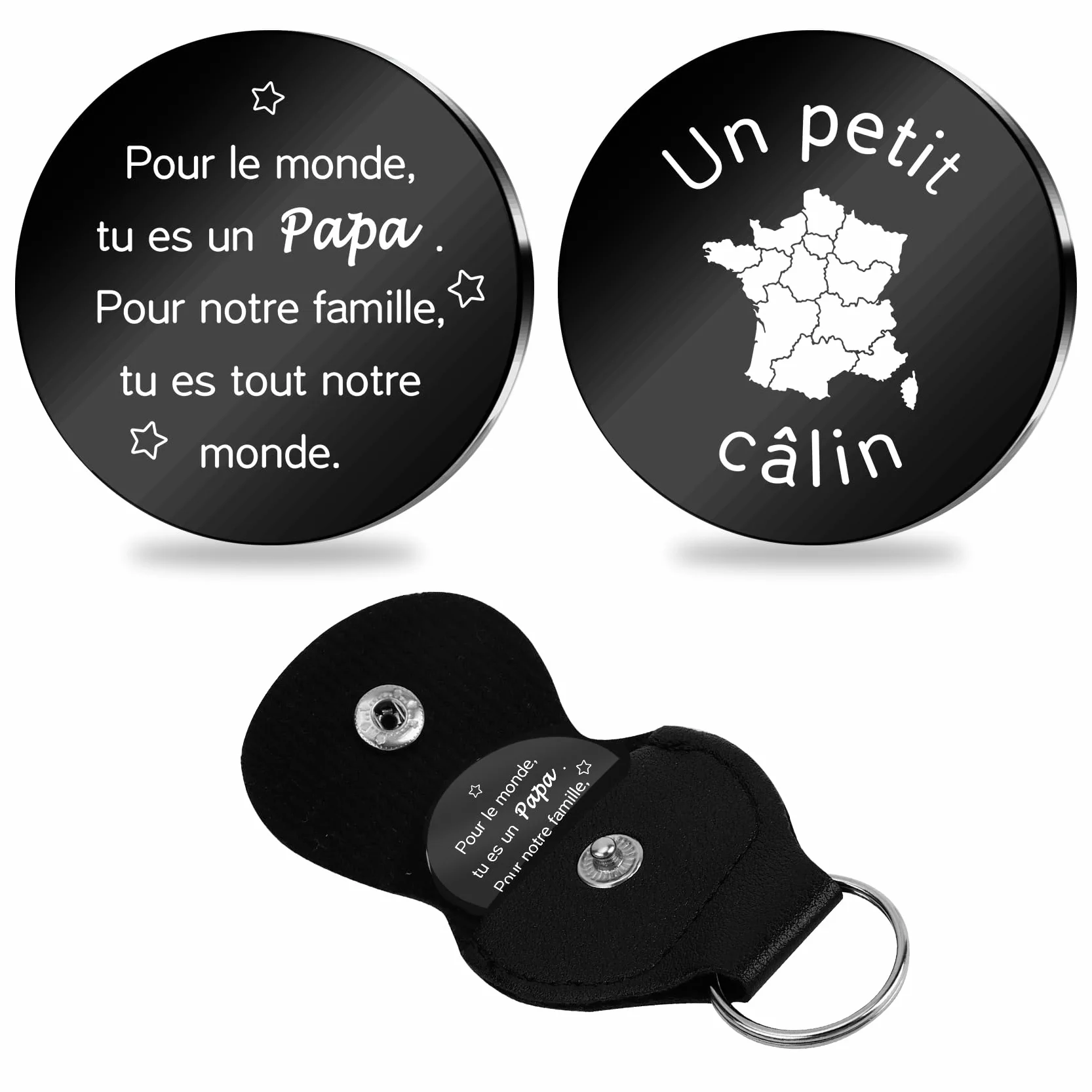 Porte Clef Personnalisé Cadeau pour Papa Anniversaire Fête des Pères Noël Original