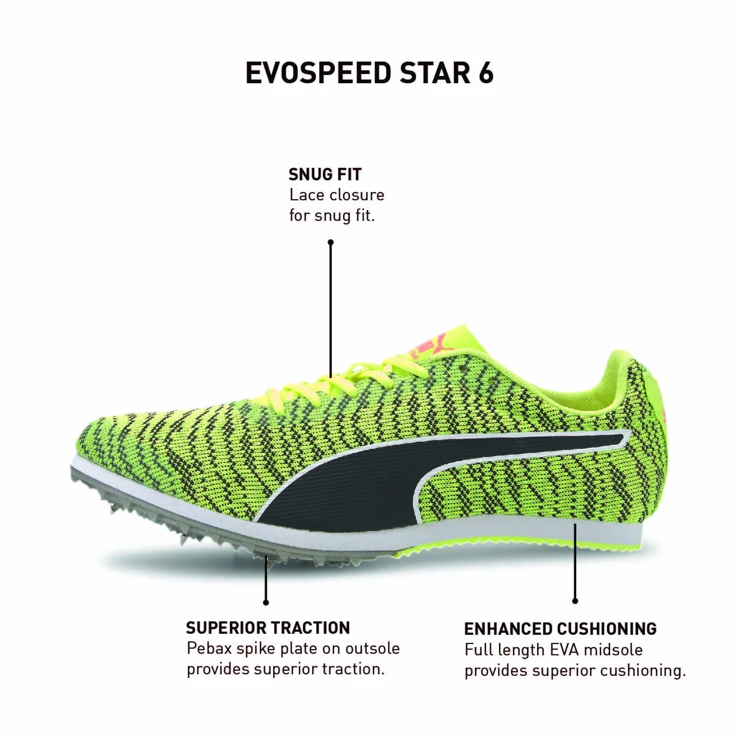 Puma Evospeed Star 6 Men Sprint Running Track Spikes