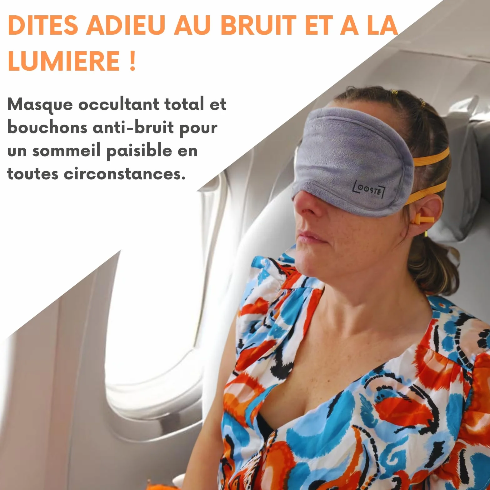 Kit de Voyage 4-en-1 Pliable Compact Couverture Polaire Coussin Gonflable Bouchons d’Oreilles Masque de Sommeil Pochette