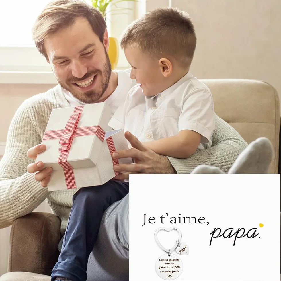 Porte Clef Cadeau pour Papa Fete des Peres Anniversaire Noel
