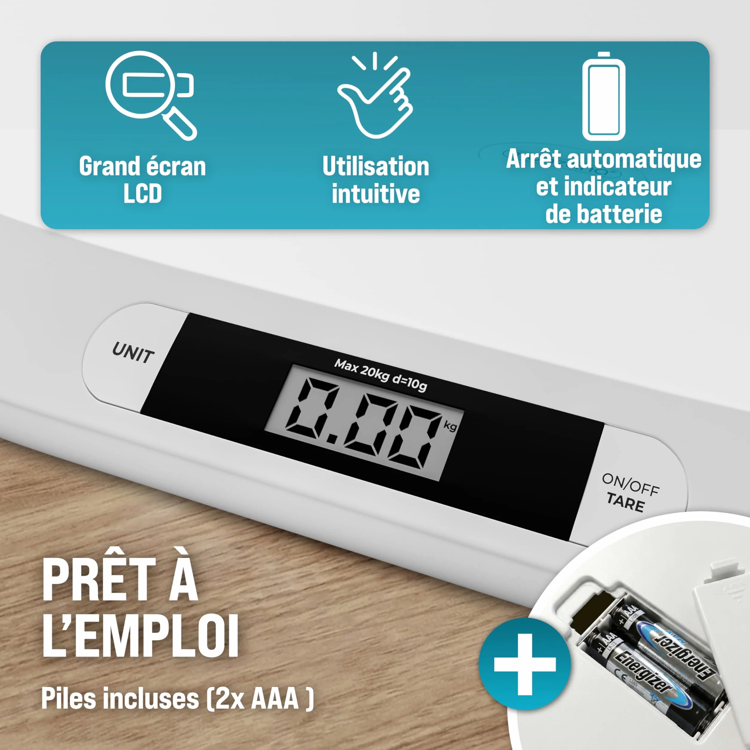 MONZANA Pèse-bébé balance précision 10 gr électrique surface incurvée