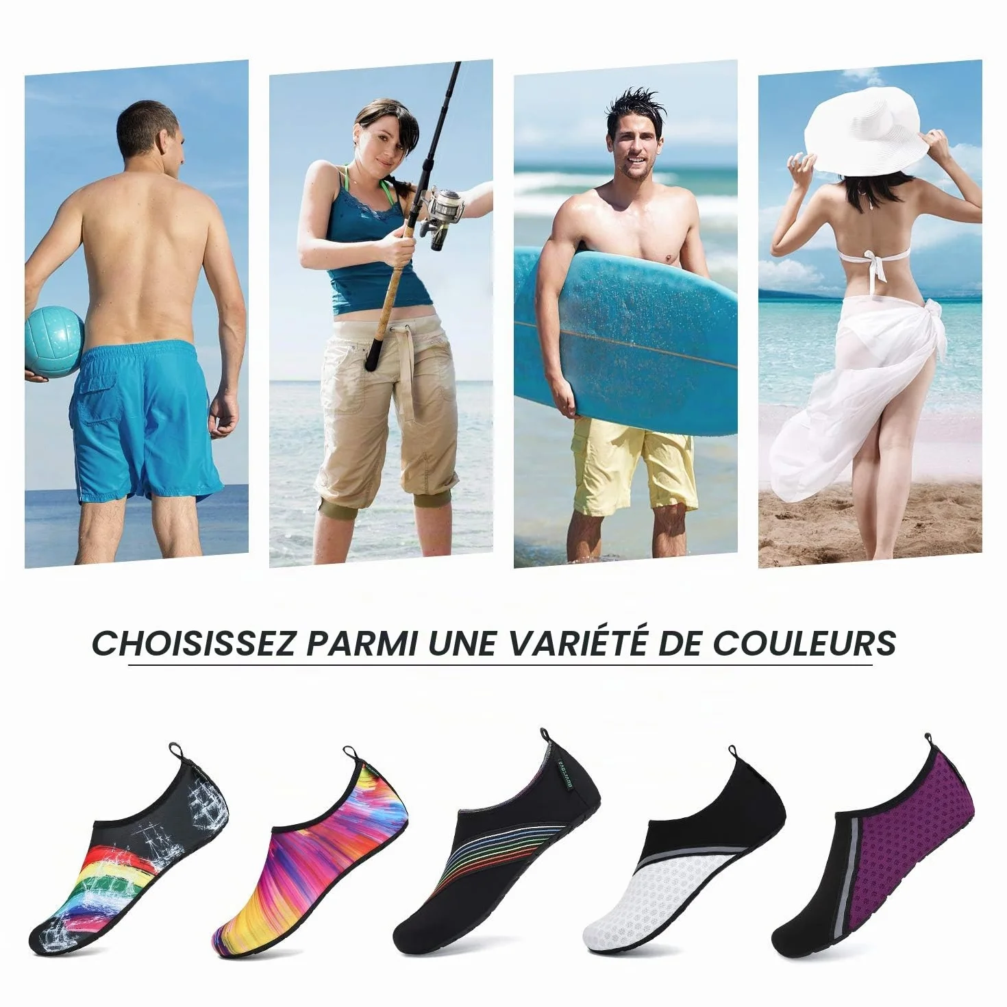 SAGUARO Chaussures d'eau Respirant Séchage Rapide Homme Femme