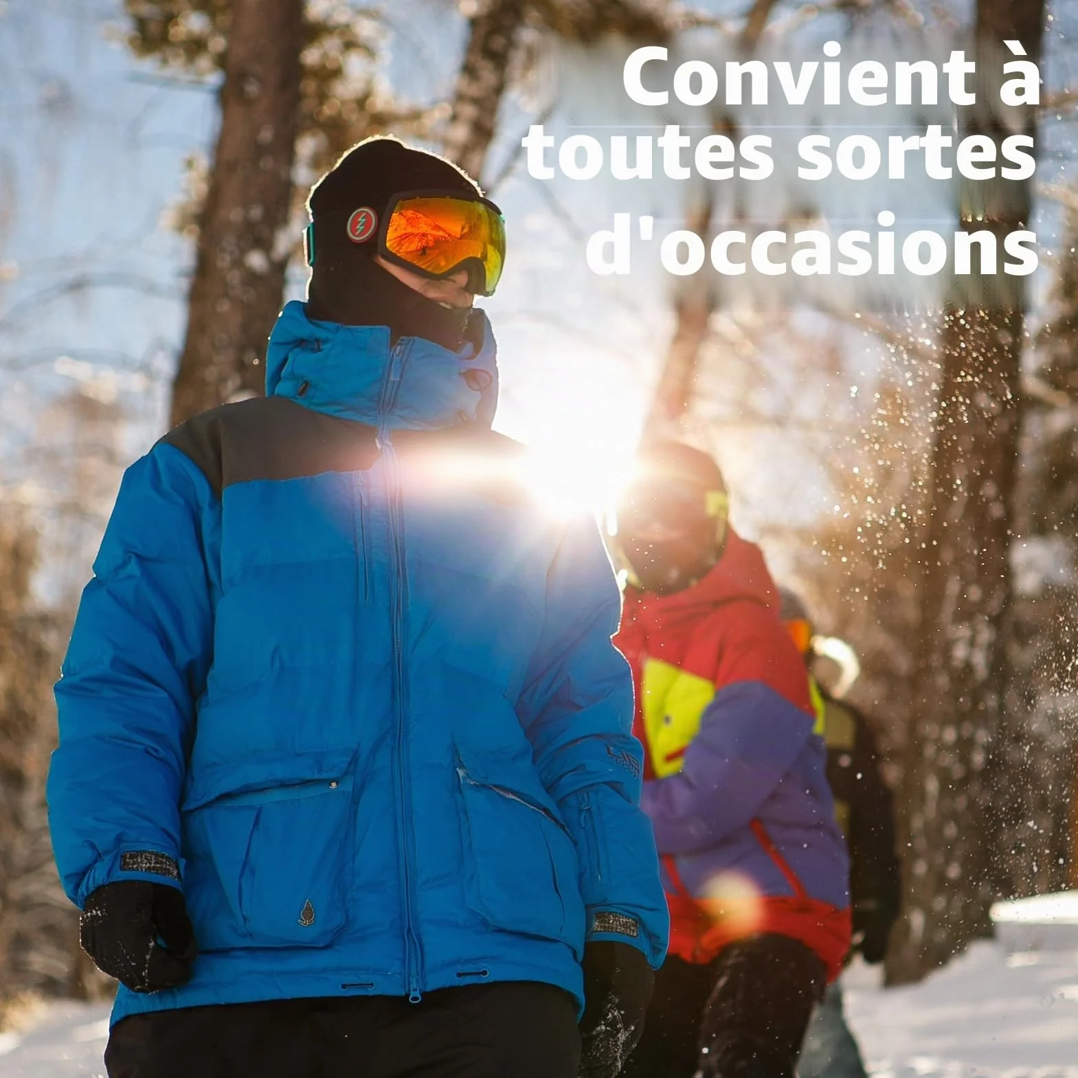 LONGKING Cagoule de Ski Protection UV Coupe Moto Snowboard Cyclisme Sports de Plein Air