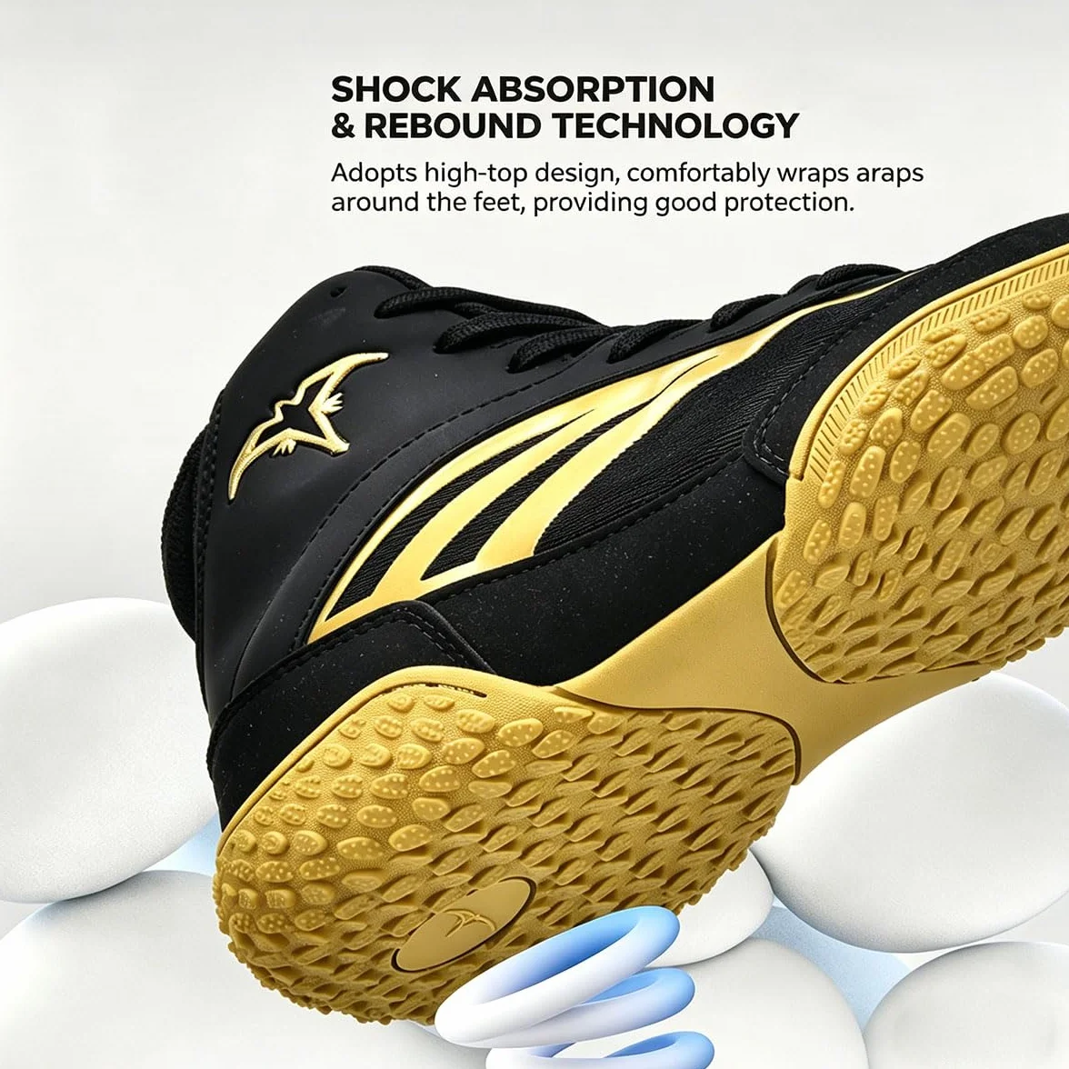 Chaussures de Lutte Hommes Antidérapantes Professionnelles Semelles Caoutchouc Boxe Kickboxing