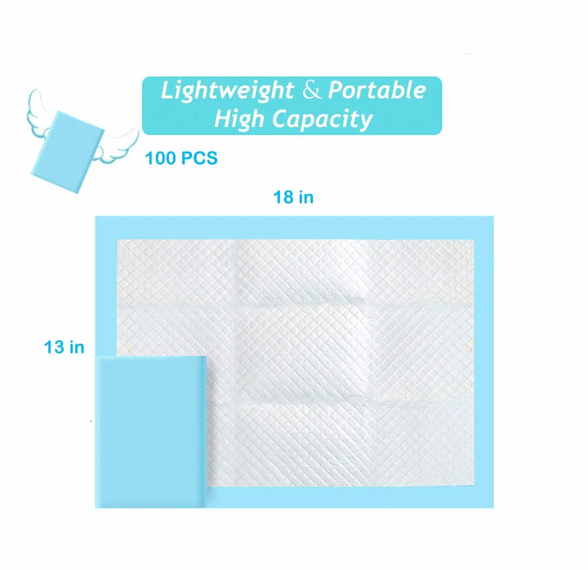Lot de 100 alèses jetables pour table à langer bébé 33 x 45 cm imperméables anti-fuite