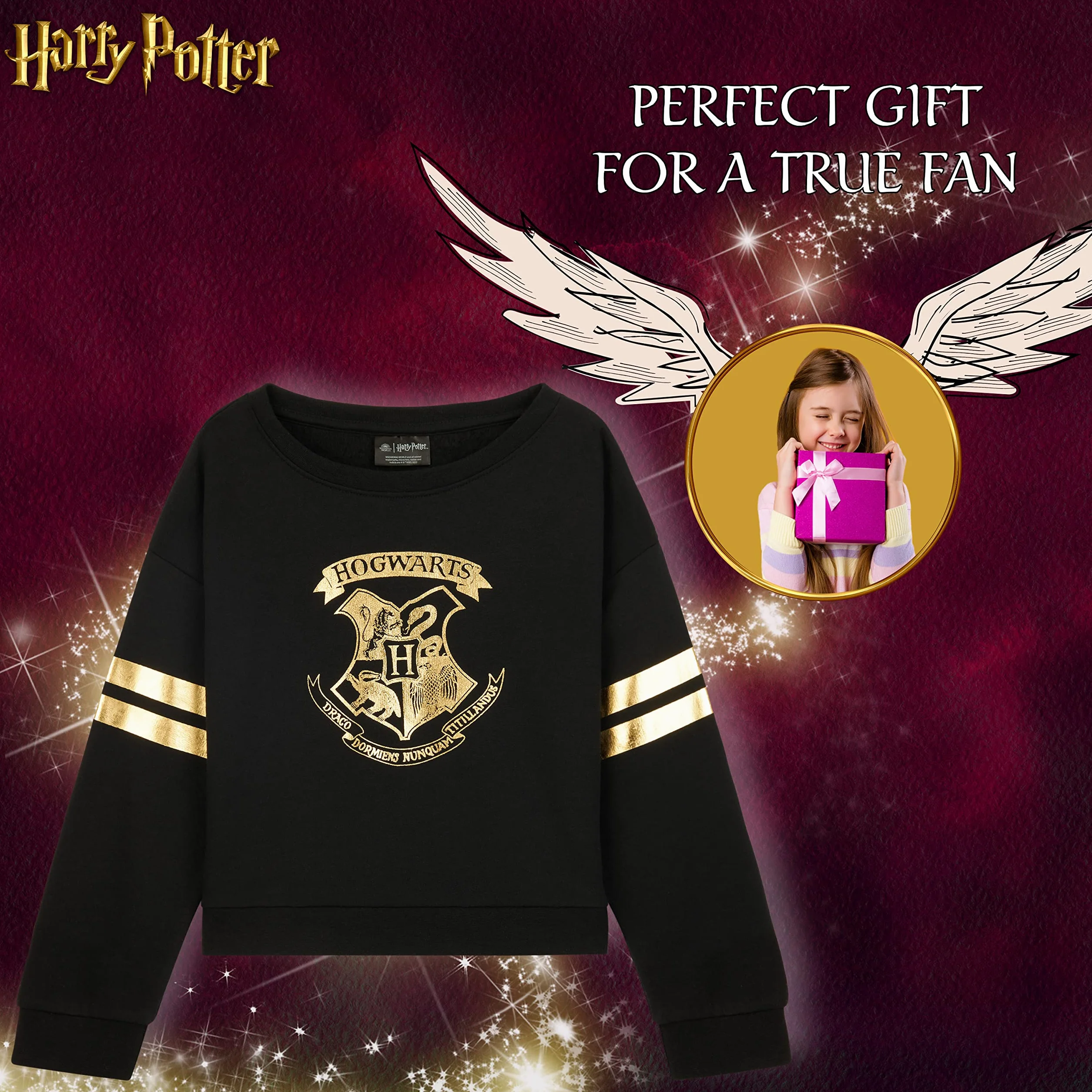 Harry Potter Sweatshirt Doux Confortable Hogwarts Cadeau Fille