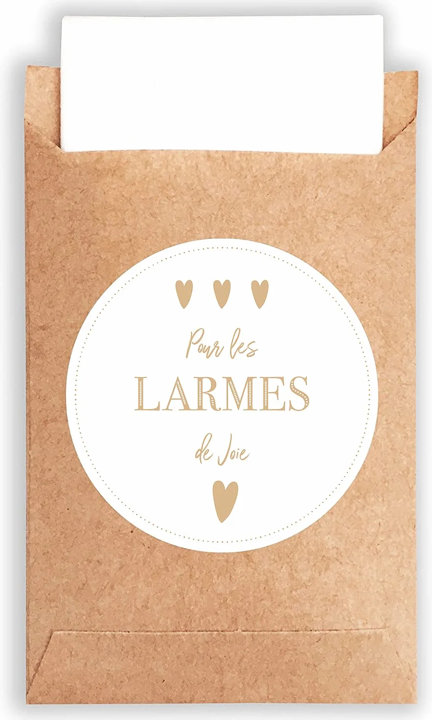 Plantvibes 100 enveloppes Larmes de Joie Autocollant Vintage Mariage Encaustique Bijoux