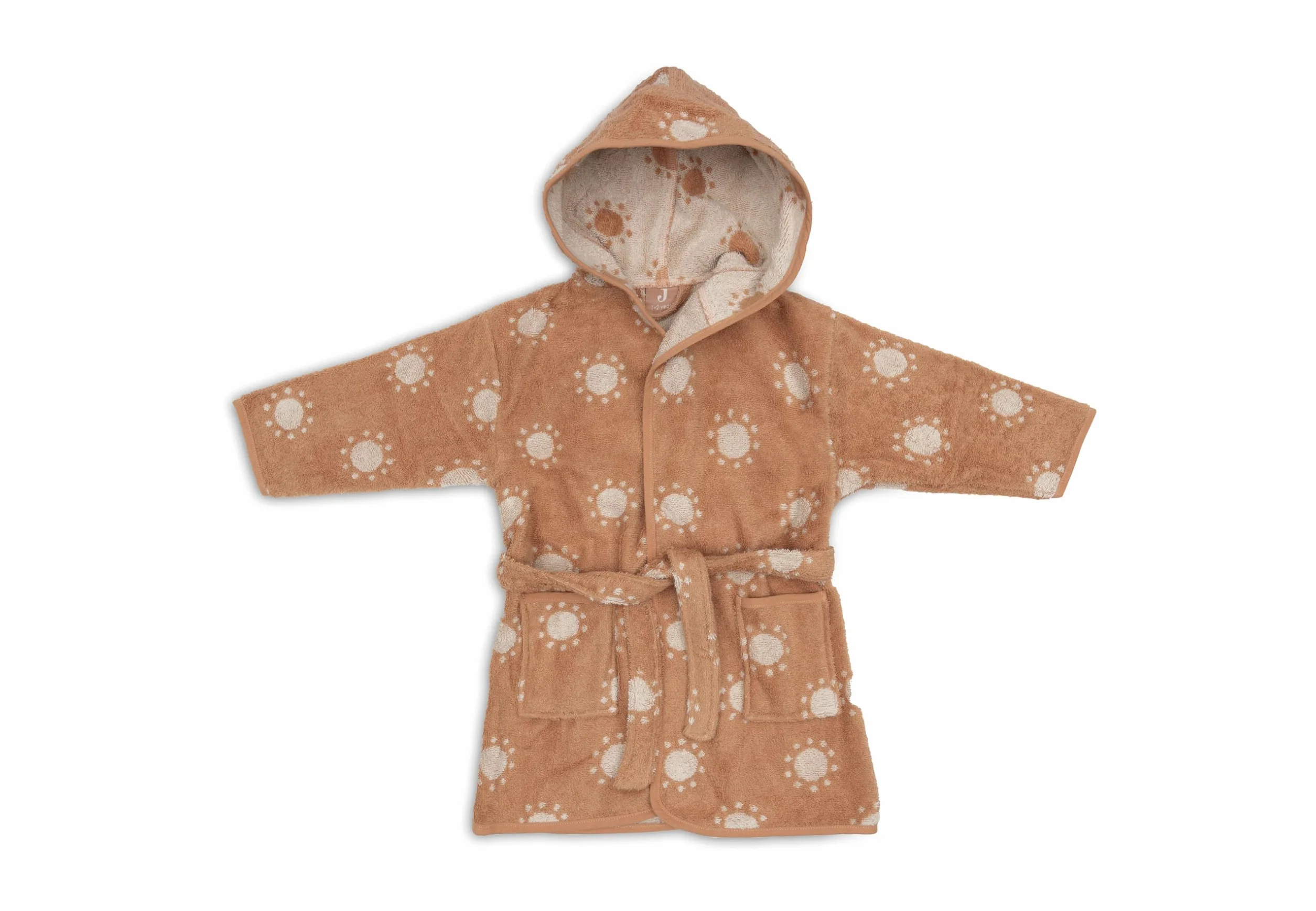 Jollein Peignoir enfant 1-2 ans Jacquard Sun 100% coton OEKO-TEX avec capuche