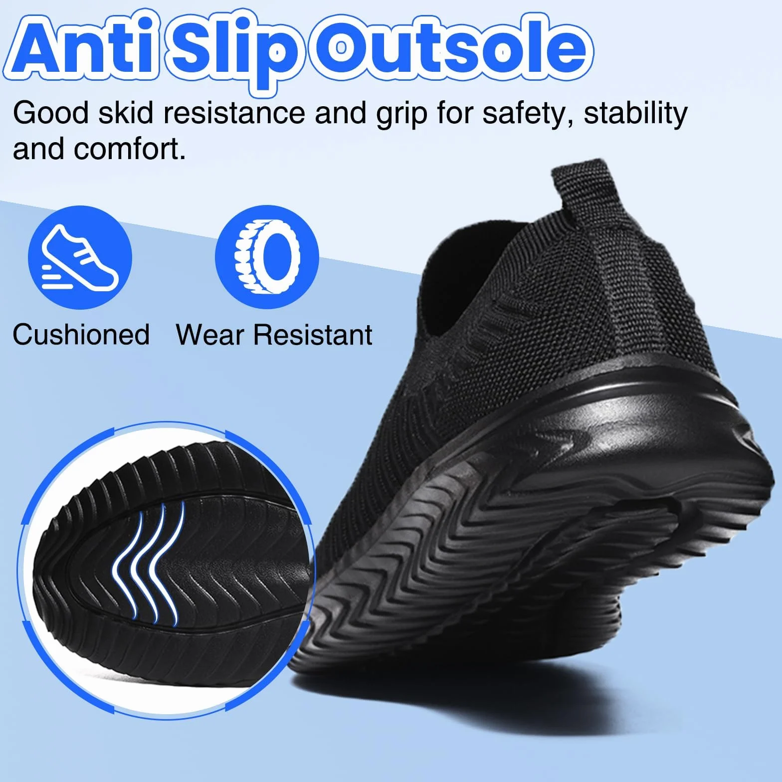 Slip on Basket Sneakers Femme Homme Chaussures de Sport Running Mode Respirant Légère Confort Fitness Jogging Walking
