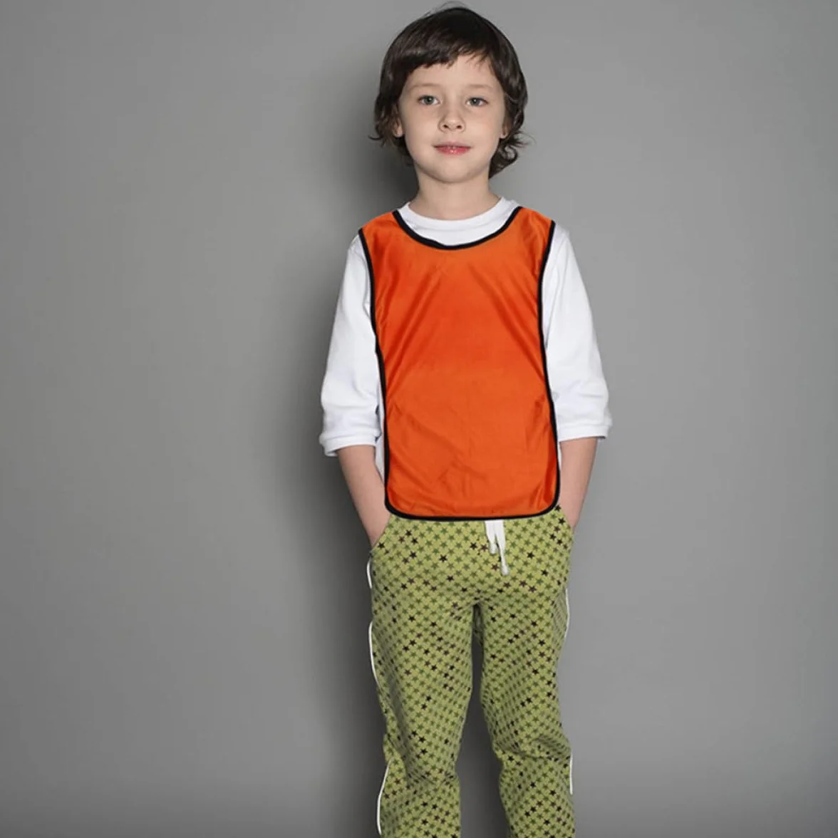 Lot de 12 Chasubles d'Entraînement Orange et Vert Fluo, Gilets de Sport Respirants pour Football, Basketball et Plein Air