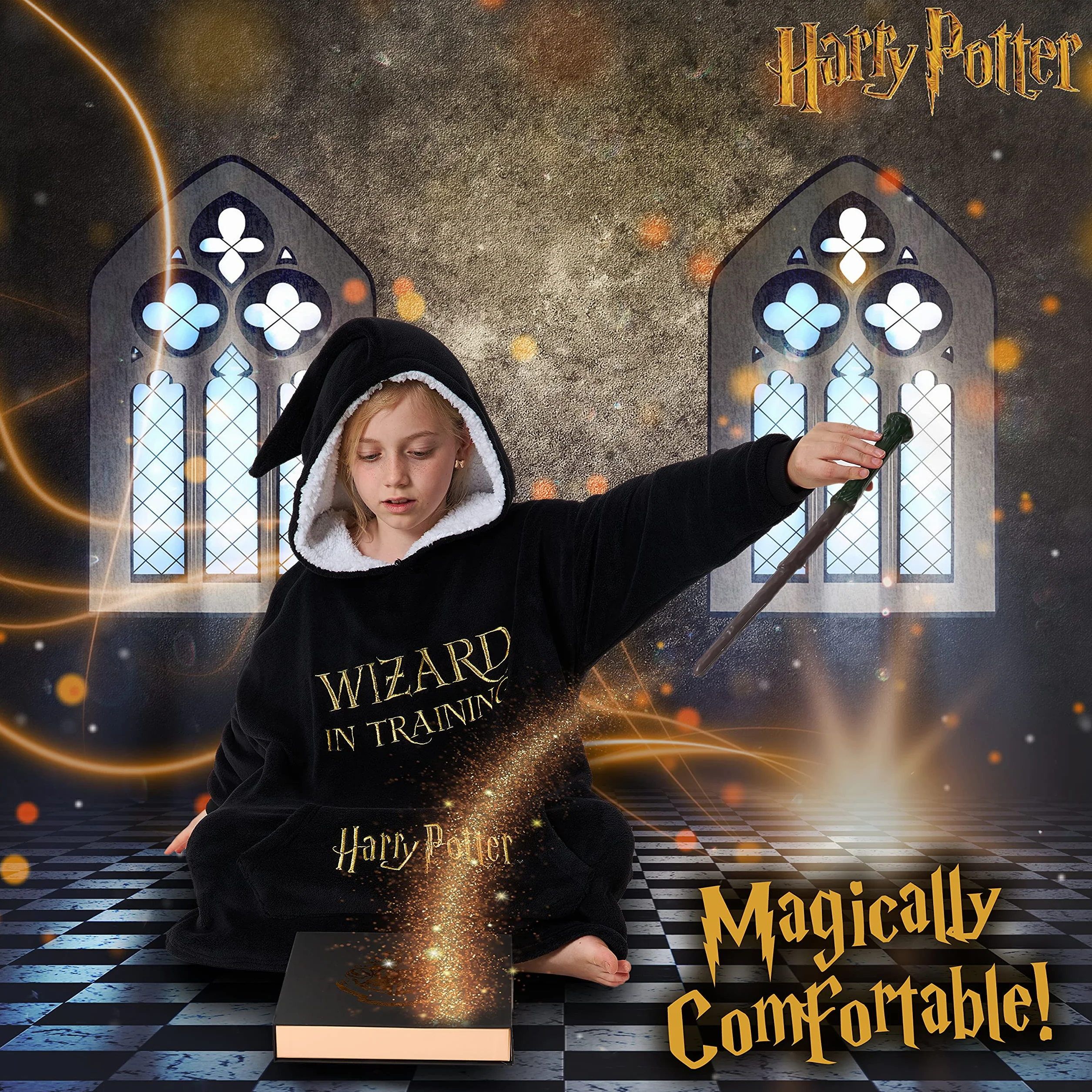 Harry Potter Pull Plaid Oversize Enfant Ado Fille Garcon