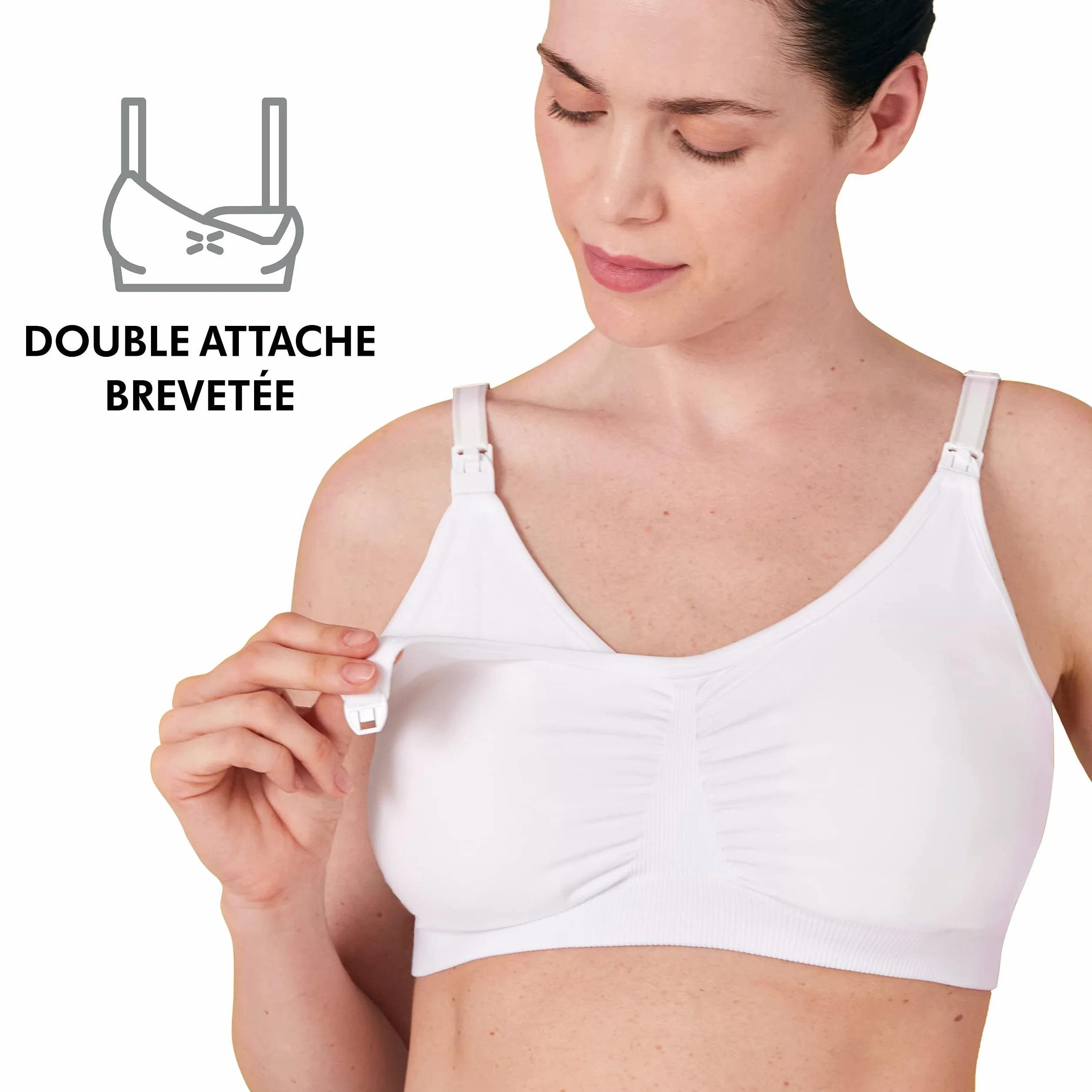 Medela Soutien-Gorge d'Allaitement 3 en 1 Respirant Léger Blanc