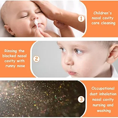 Vicloon Seringue Nasale Bébé Lot de 6 Mouches Bébé Irrigateur Nasal Manuel avec Embout Silicone Nettoyable Réutilisable