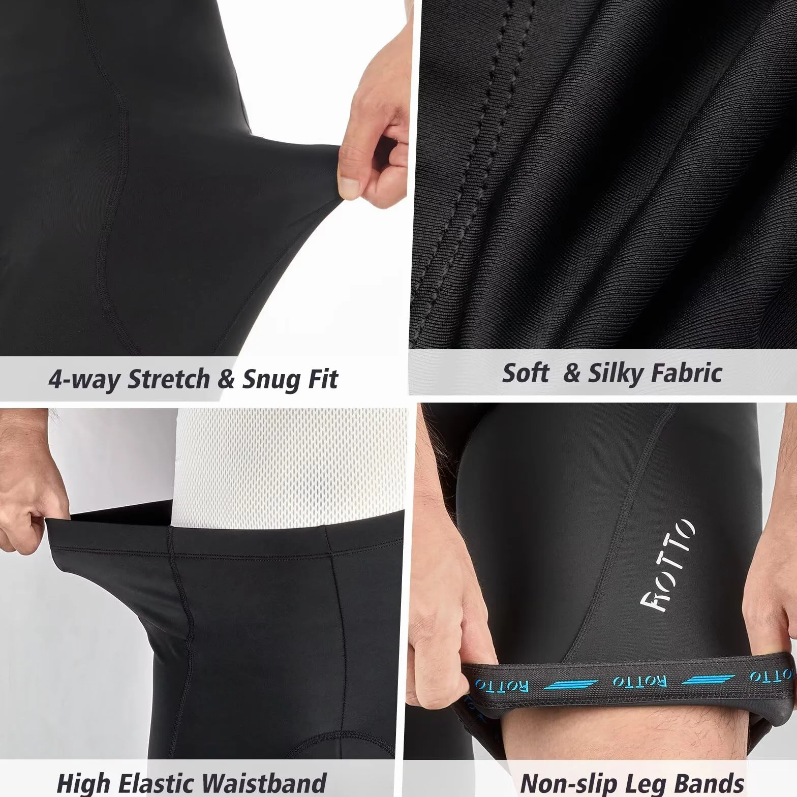 ROTTO Cuissard Velo Homme Shorts Cyclisme Rembourré