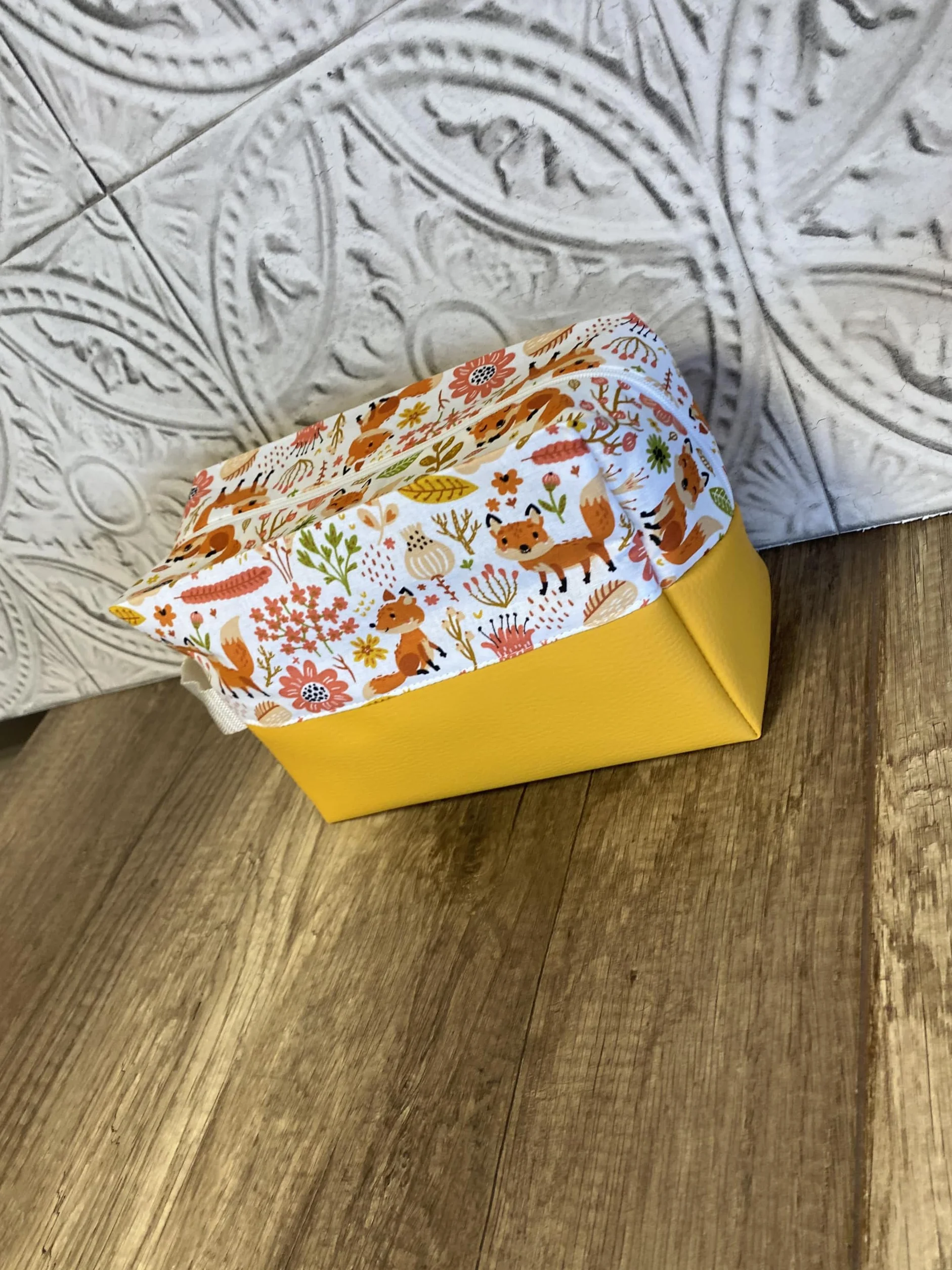 Trousse de Toilette Enfant Personnalisé Renard Jaune