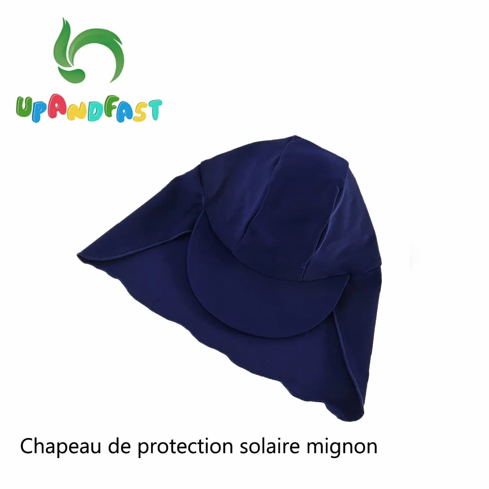upandfast Maillot de Bain Une pièce bébé garçon UPF 50+ Protection Solaire avec Chapeau