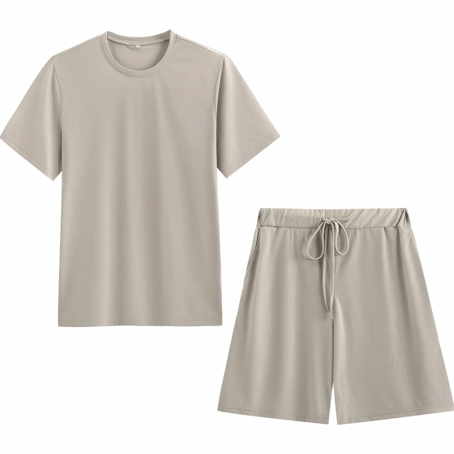 Amropi Survêtement de Sport Homme Short T-Shirt Manches Courtes 2 Pièces