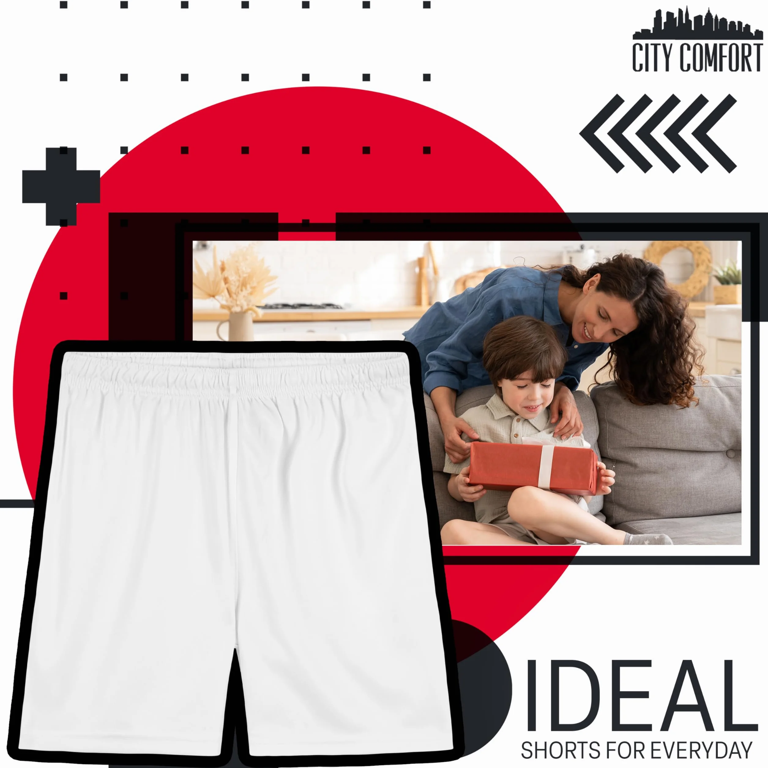 Short de Sport Enfant Court à Cordon Gym Running Foot Rugby Basket Vêtement Mixte Garçon Fille Taille Elastique 4-14 Ans