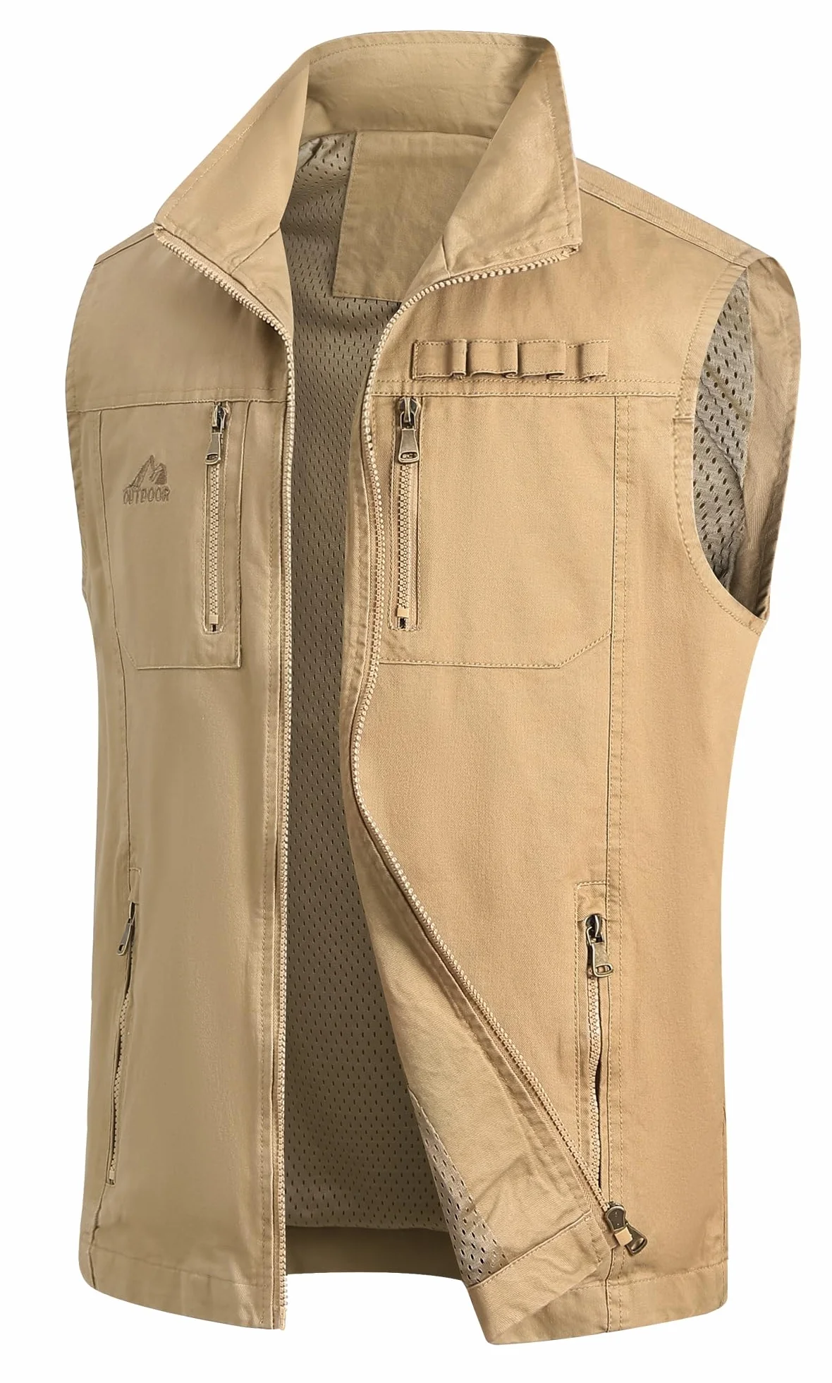 Homme Gilet de Pêche Plein Air Léger Respirant Veste Sans Manches Chasse Camping Vintage