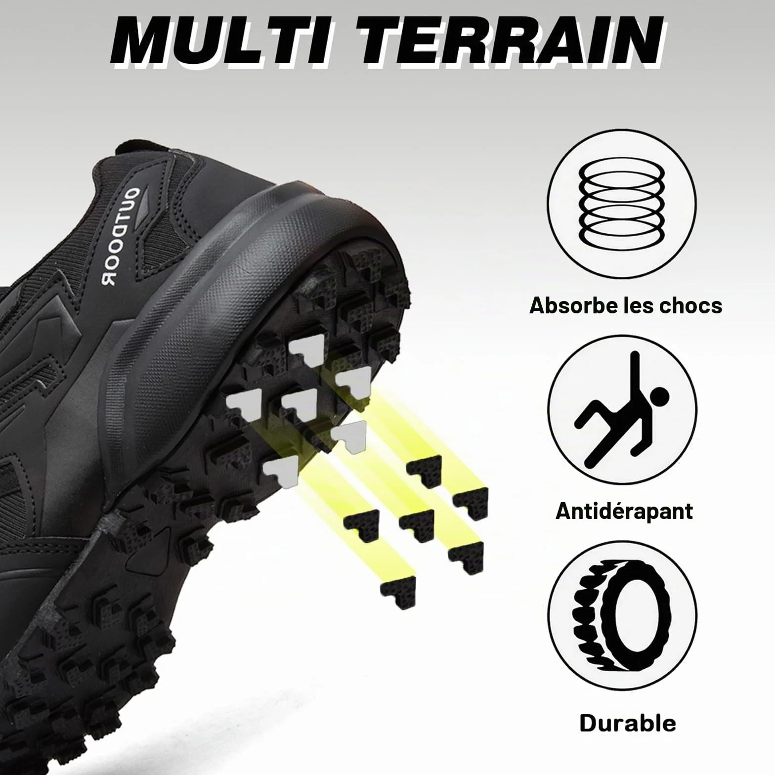 Chaussures de Trail Homme Randonnée Trekking Outdoor Fitness Respirantes Antidérapantes