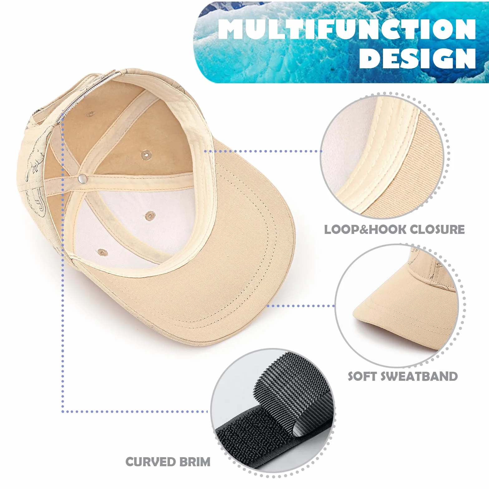 Dreshow Casquette Bébé Soleil Dinosaure Motif Unisexe Chapeau Nourrisson