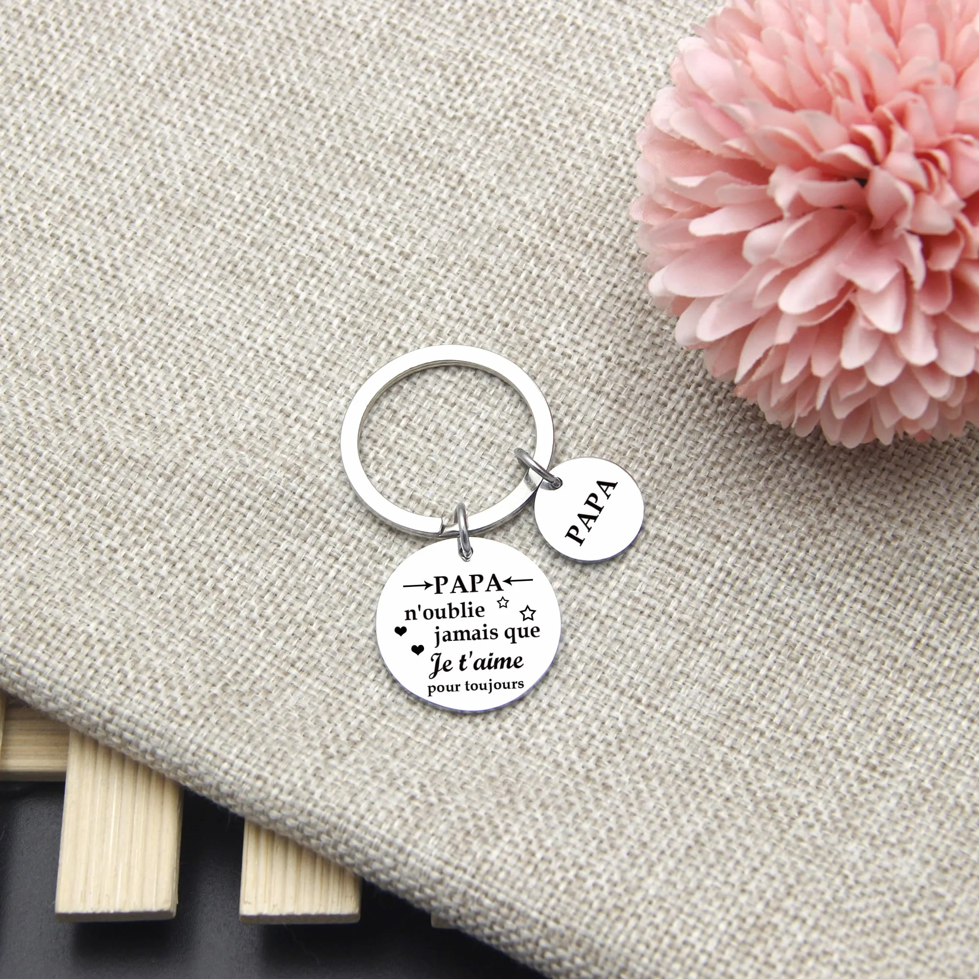 Porte-cles Papa Cadeau Original Fete des Peres Anniversaire