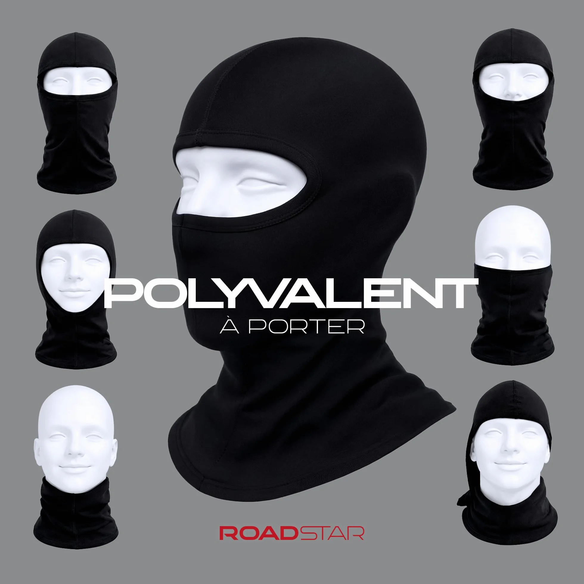 ROAD-STAR Cagoule 100% Coton Noir