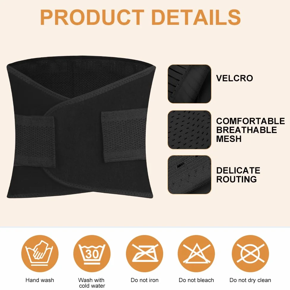 ACWOO Ceinture Post Accouchement Récupération Abdominale Gainante avec Extenseurs de Taille Réglable Respirant Ventre Plat Gaine Post-Partum