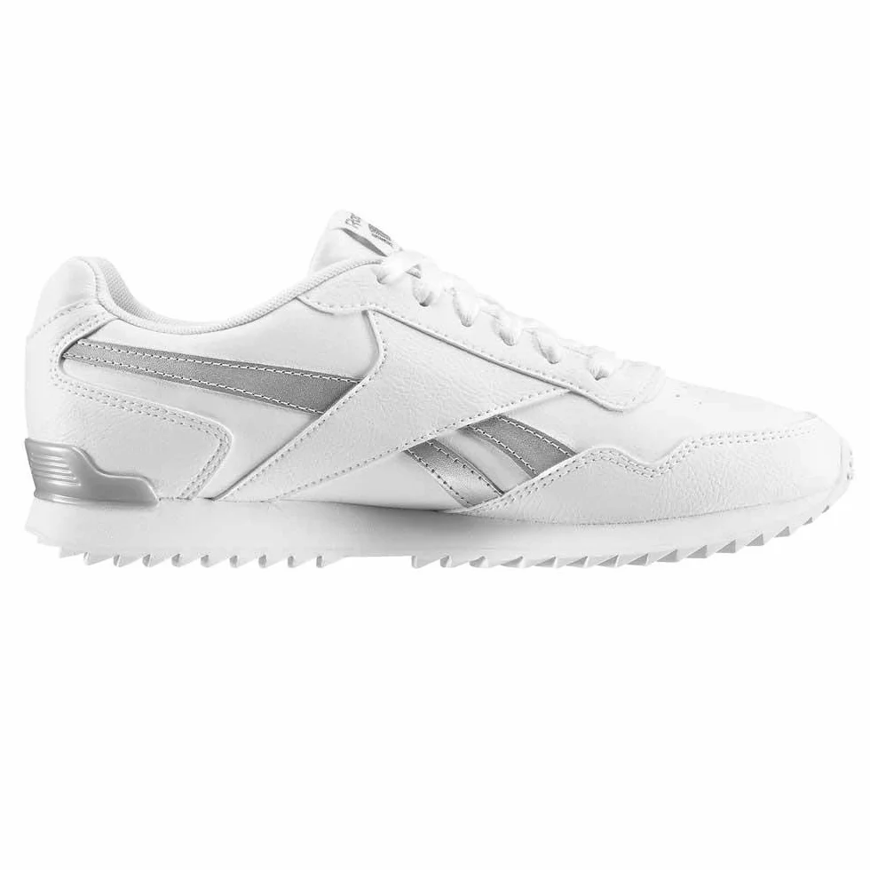 Reebok Royal Glide Ripple Clip Basket, White White Silver Met, 35 EU