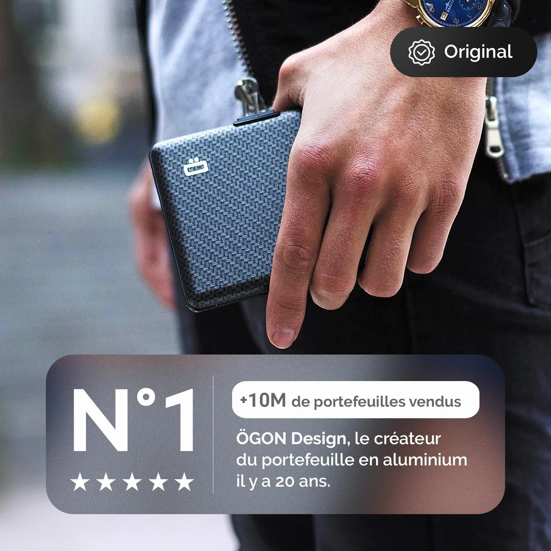 ÖGON-DESIGNS Portefeuille en Aluminium RFID Smart Case BIG Stockholm