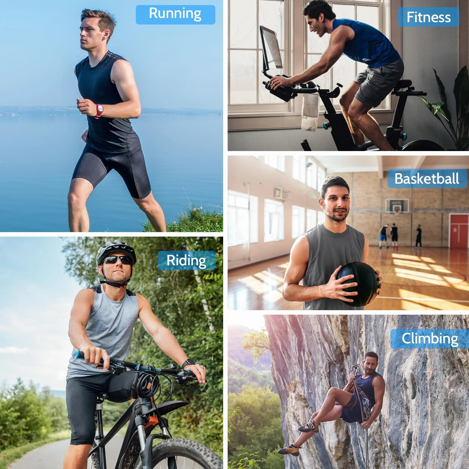 MEETYOO Lot de 5 Débardeurs Homme, Sous-Vêtement Technique sans Manches, T-Shirt Respirant Gainant pour Running, Fitness