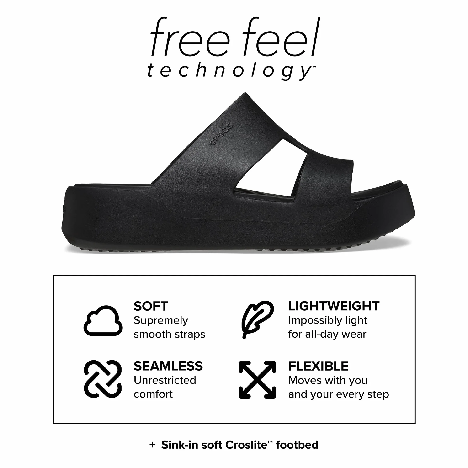Crocs Getaway Platform H-Strap Sandale Femme