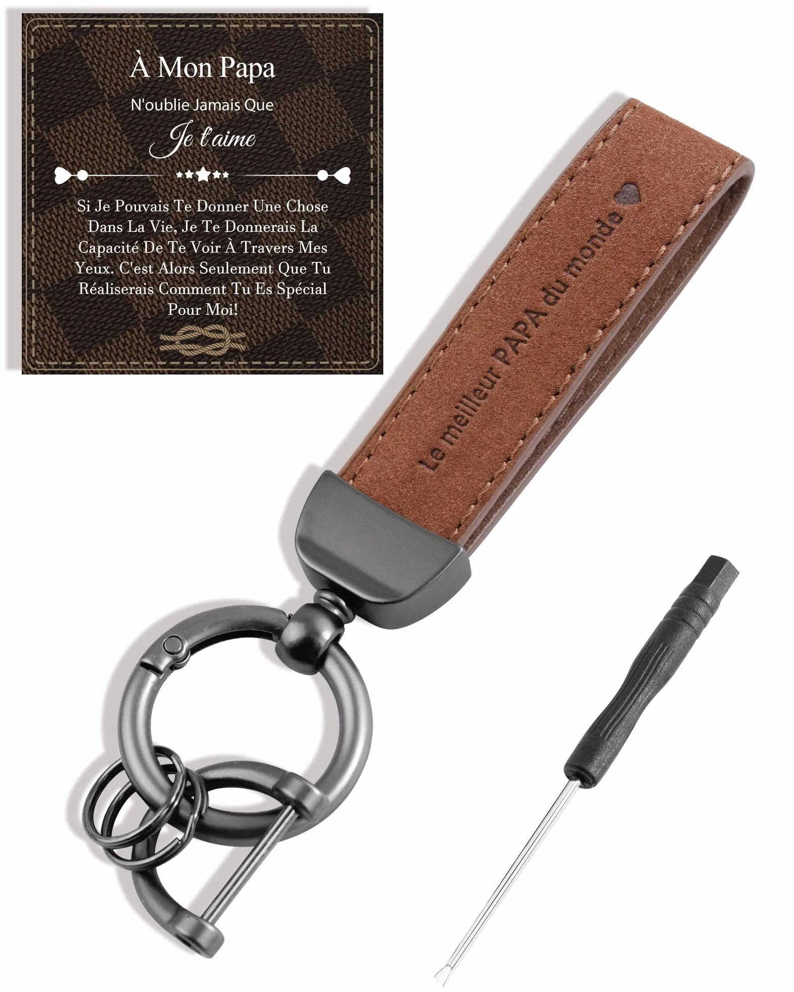 VGWON Cadeau Fete des Peres, Porte Clés Homme, Cadeaux Anniversaire Homme