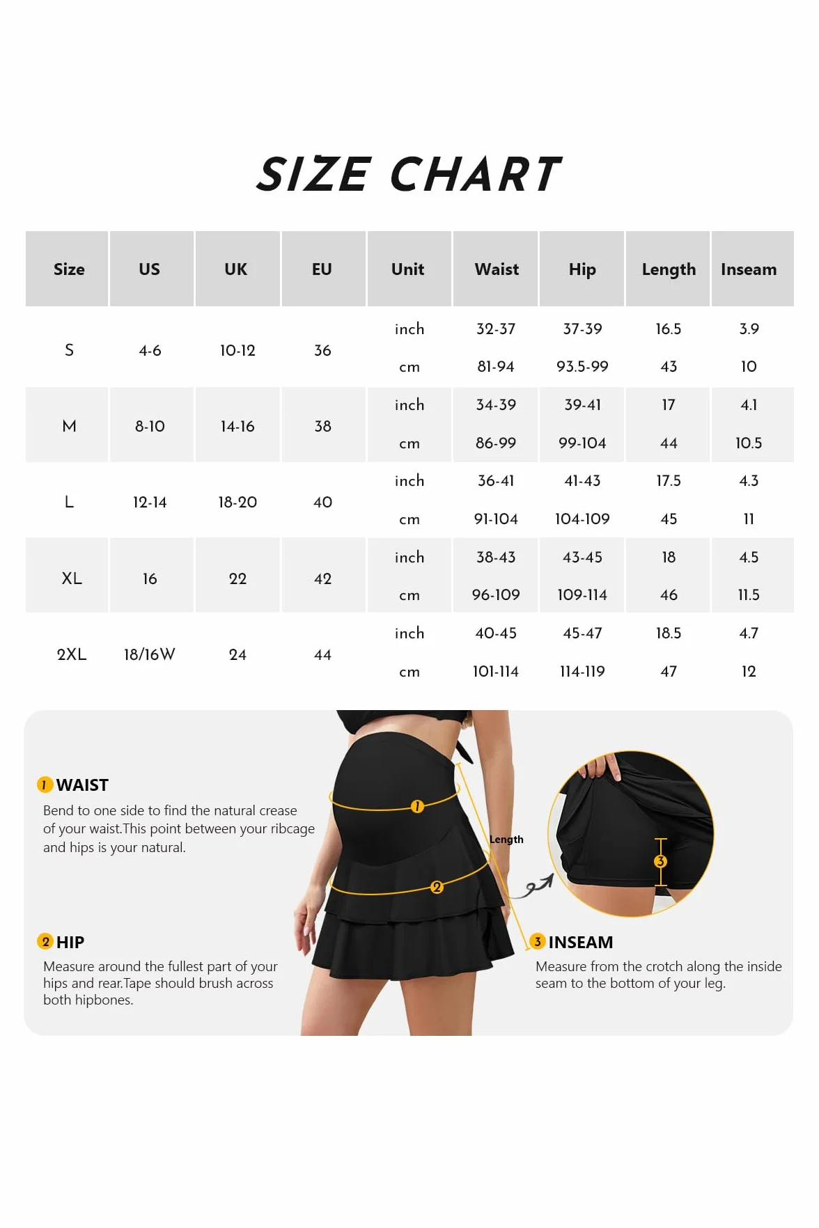 SHEKINI Jupe de natation de grossesse à volants pour femme avec short intégré et poches