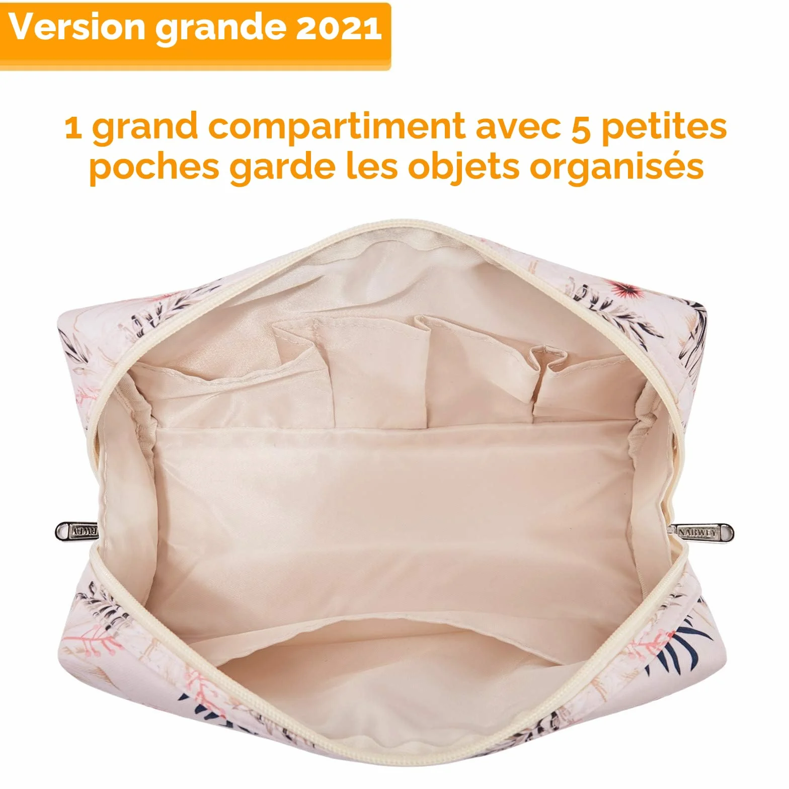 Narwey Trousse de Toilette de Voyage Grande Organisateur Maquillage Femmes