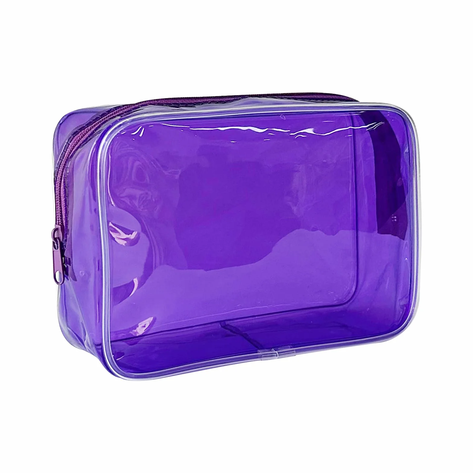 Sac cosmétique transparent PVC 18x12x6 cm imperméable approuvé TSA voyage