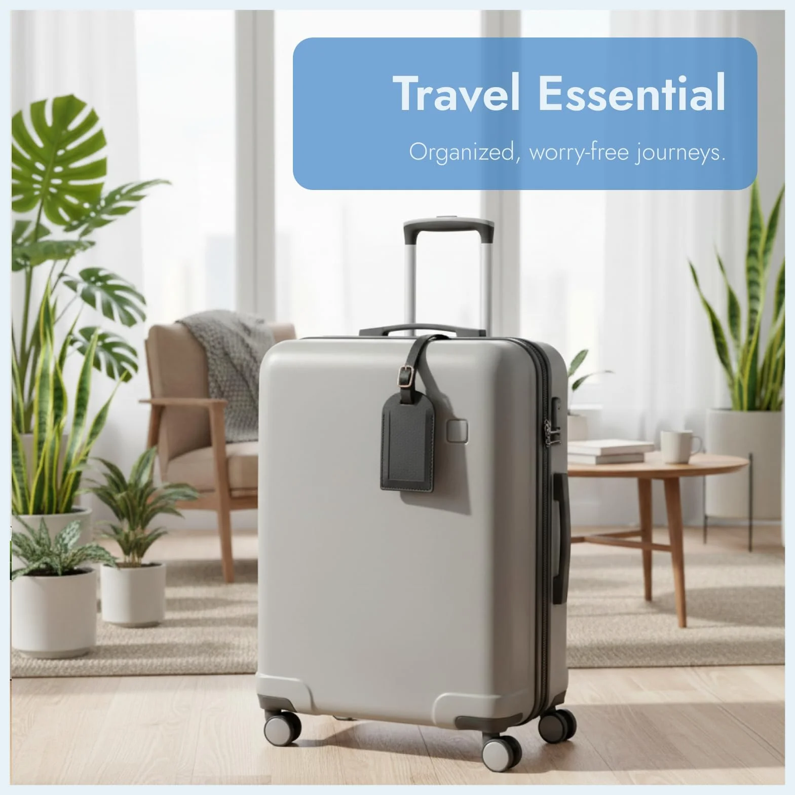 Étiquettes Valise Cuir PU 8 Pièces pour Voyage Sac à Dos Accessoires
