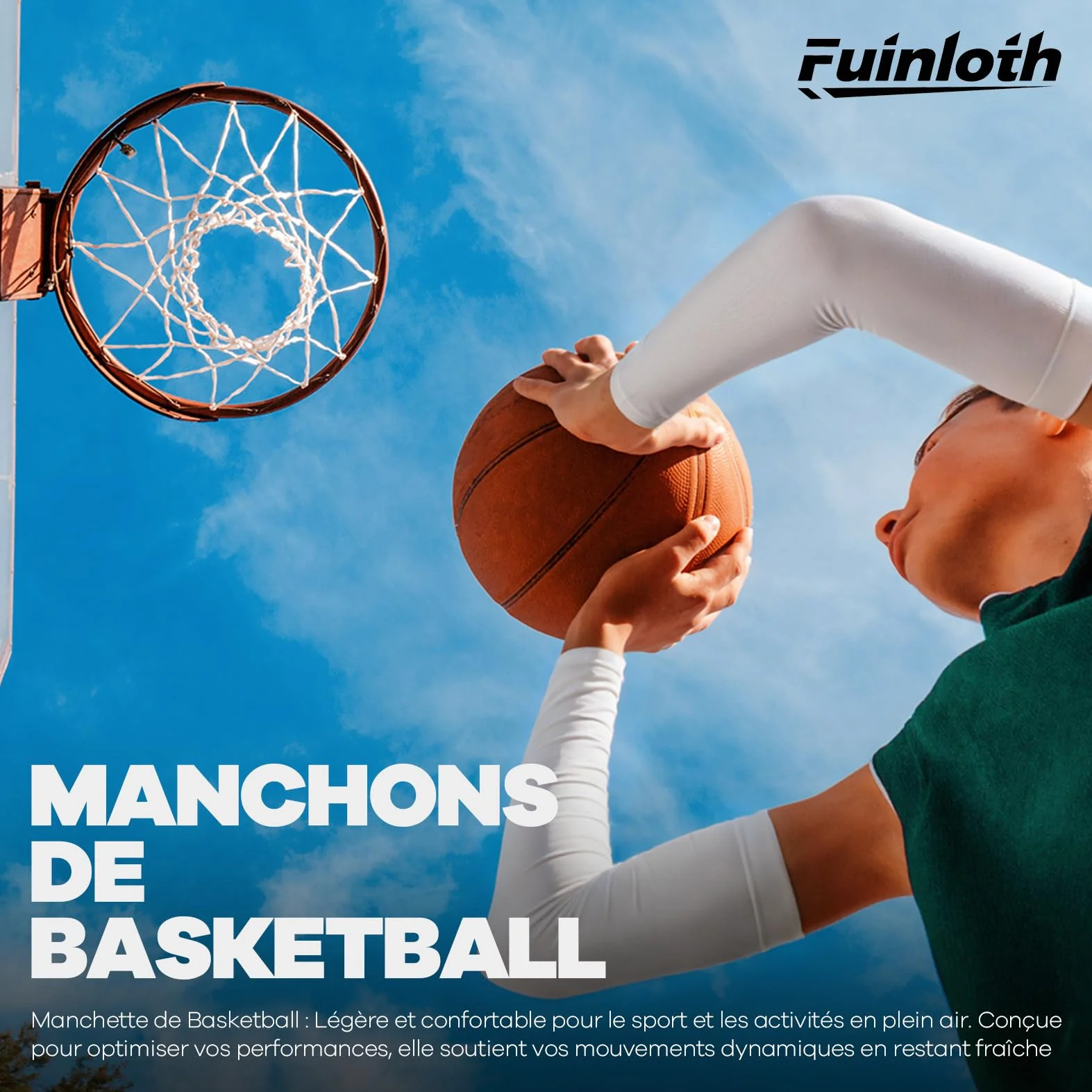 Manchettes de Bras Anti UV Protection Gaming Sport pour Homme et Femme