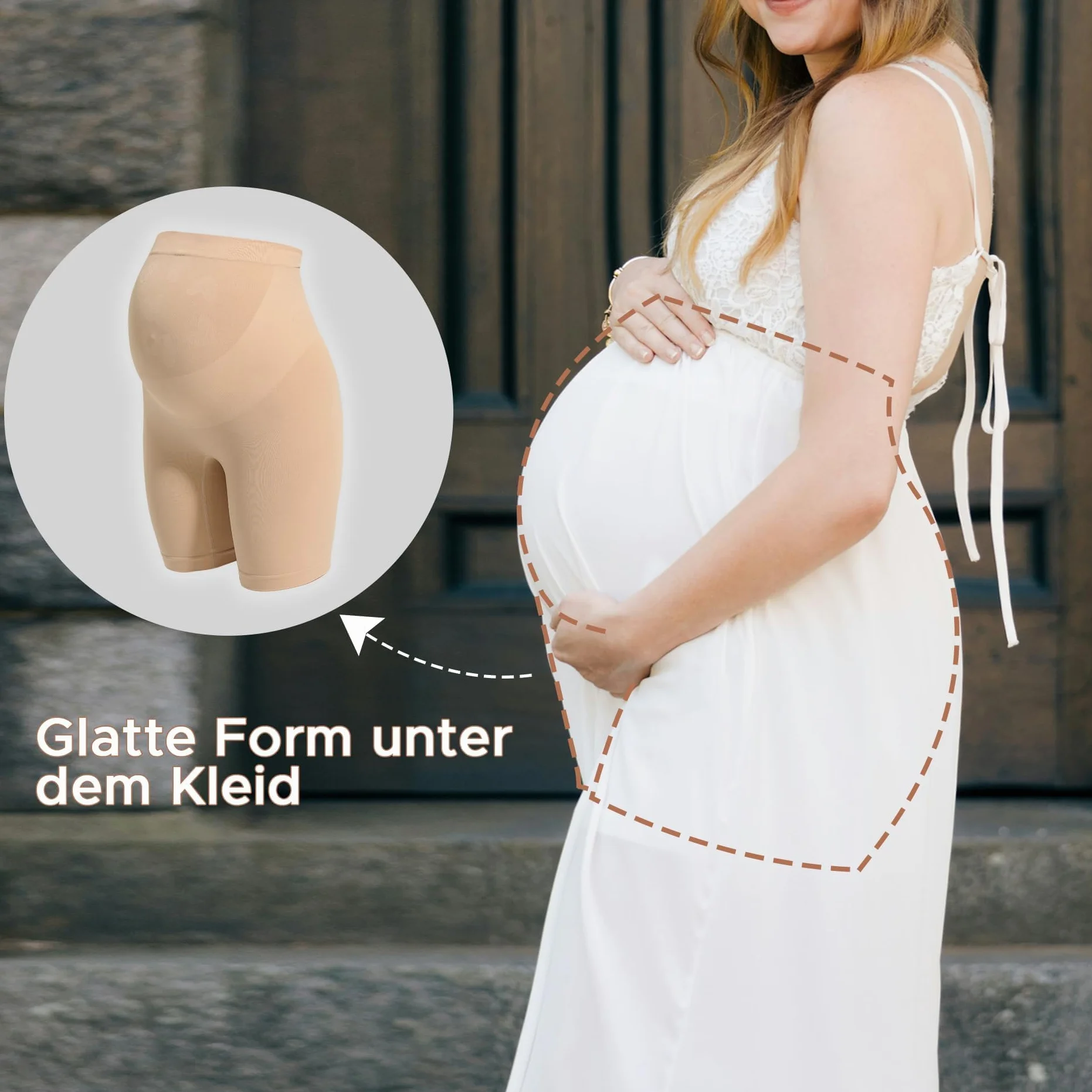 INNERSY Culotte Grossesse Taille Haute Anti Frottement Cuisse sous Robe Short Maternité