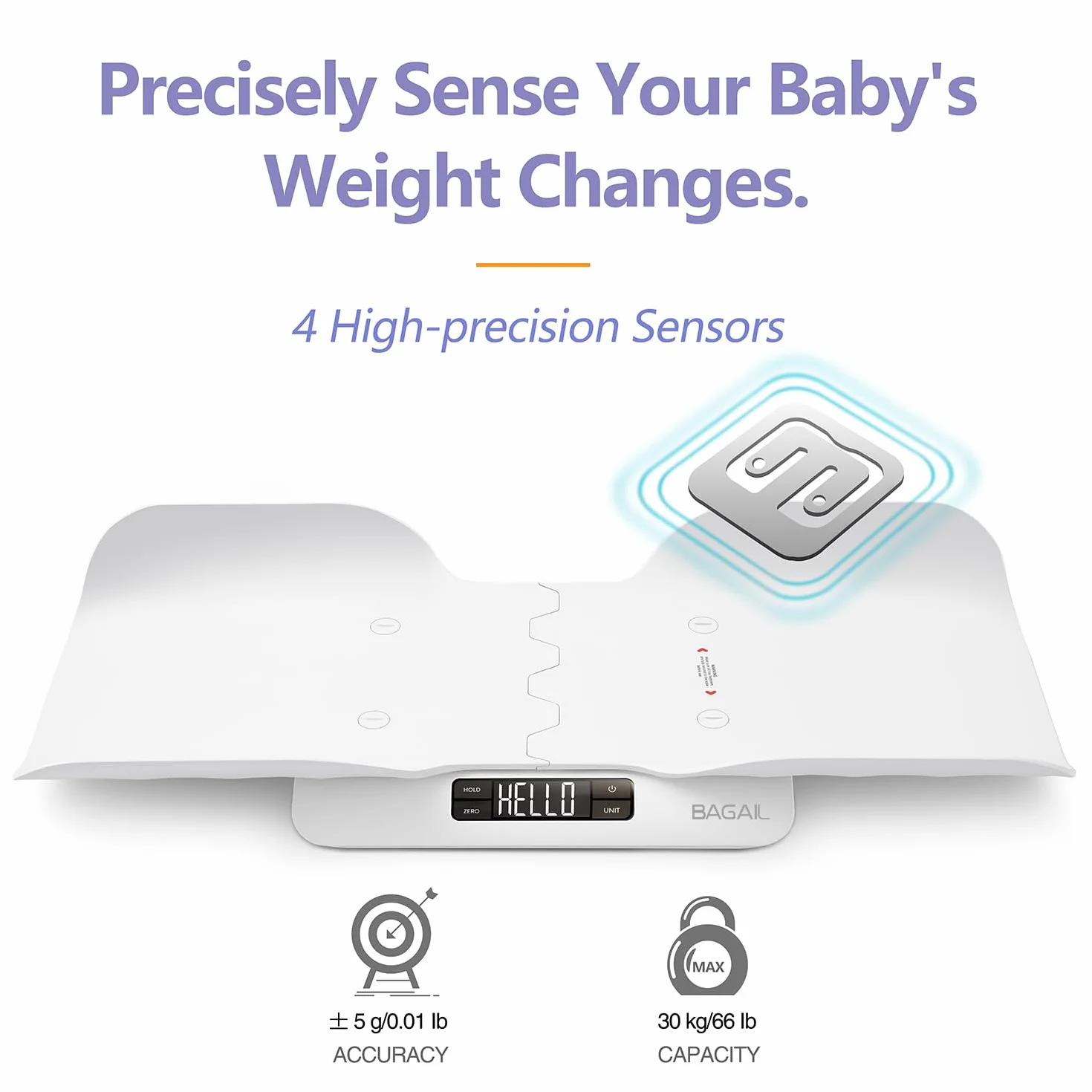 BAGAIL Pèse-bébé Numérique 30kg Balance pour Enfants Animaux