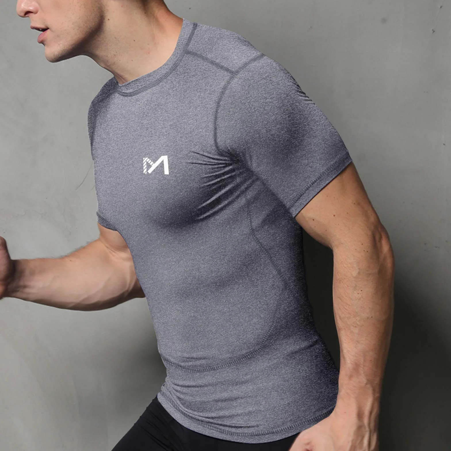 MEETYOO Tee Shirt Compression Homme Manches Longues et Courtes Baselayer Running Fitness