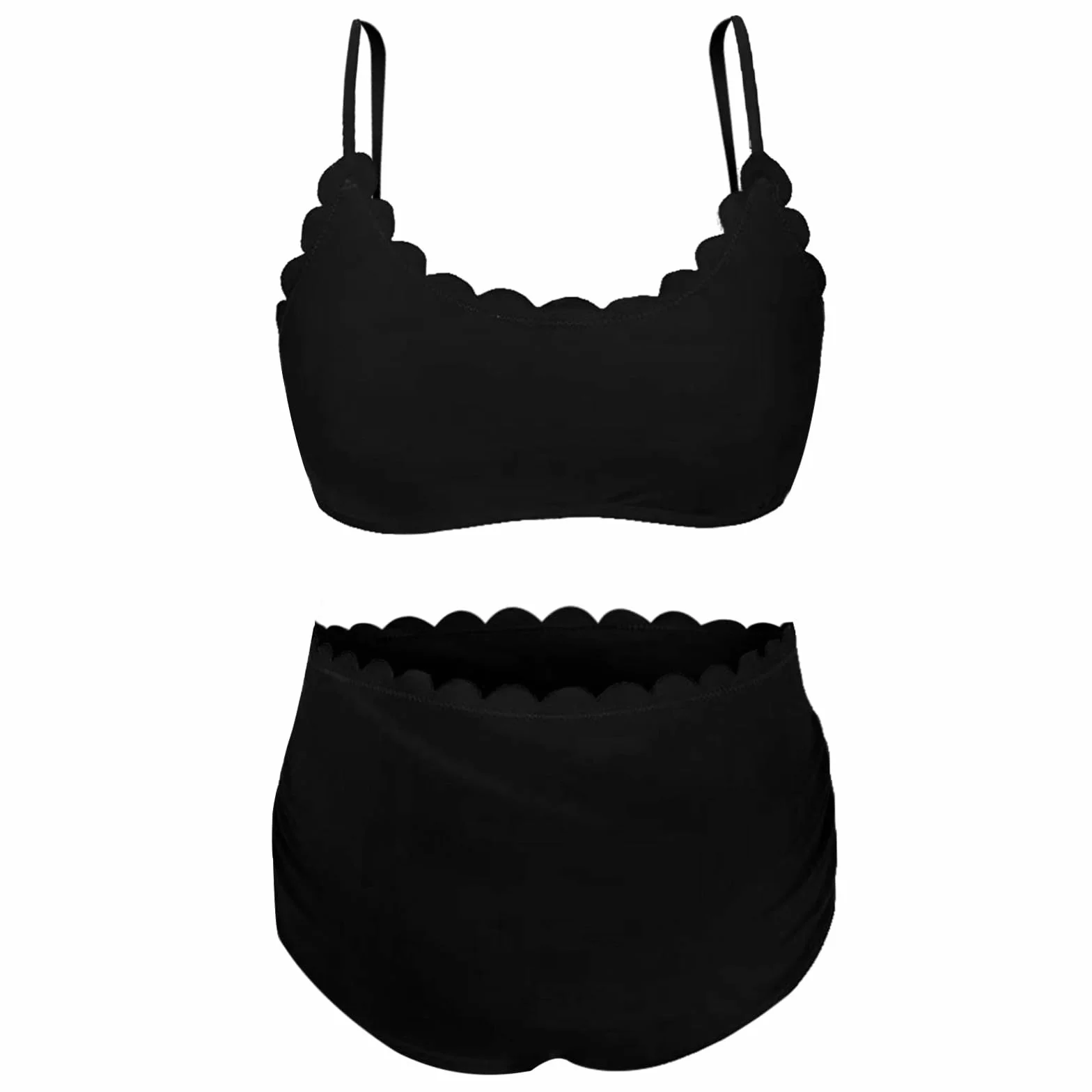 Generisch Maillot de bain 2 pièces maternité taille haute tankini confortable pour femmes enceintes