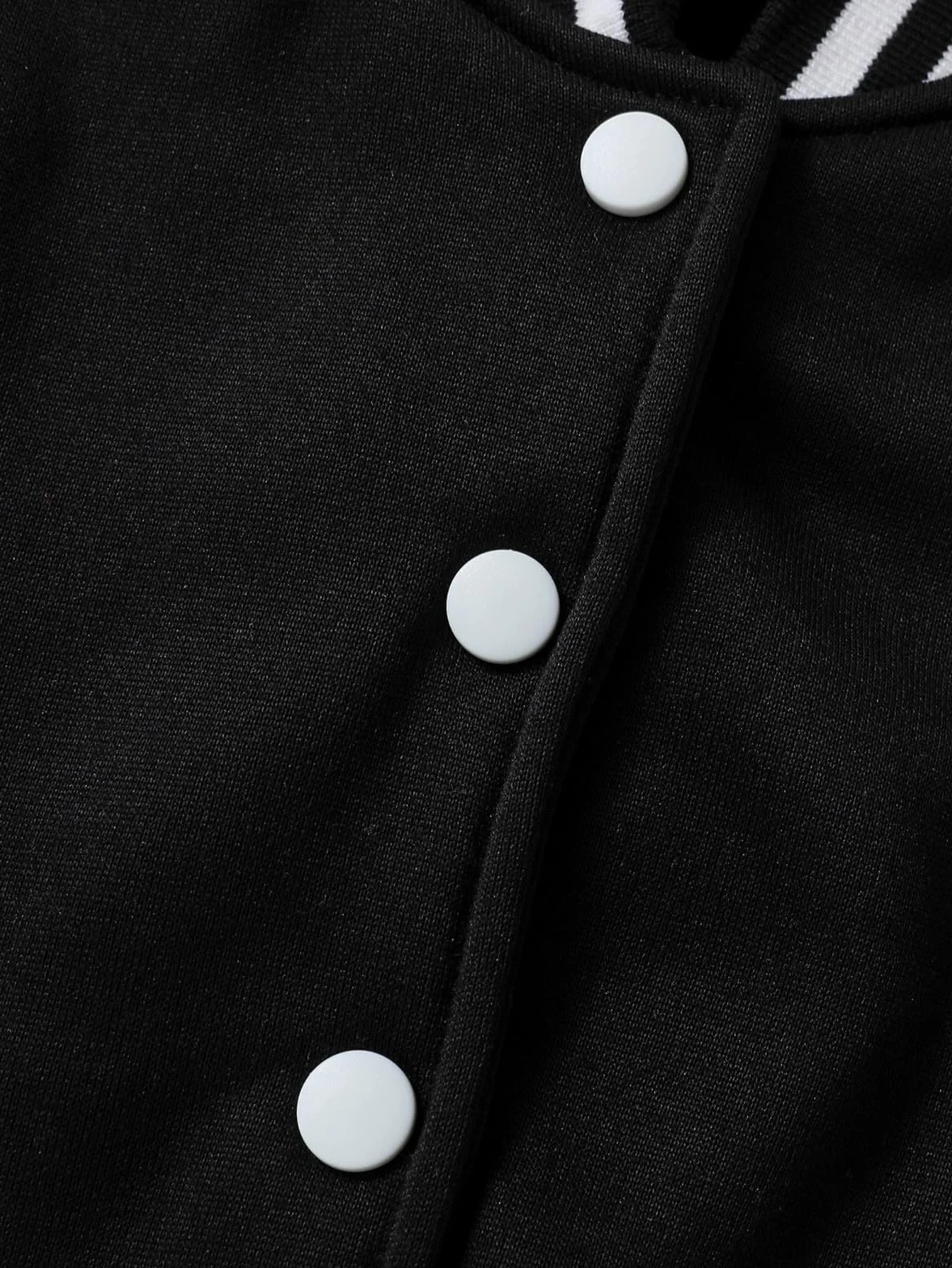 Veste de baseball scolaire élégante pour fille avec impression léopard et lettrage automne printemps