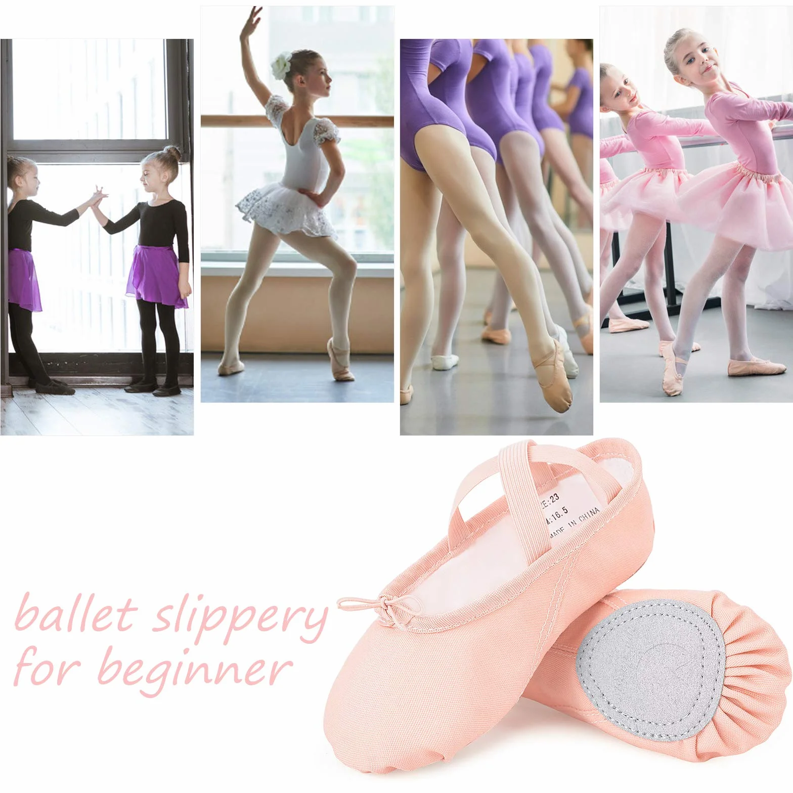 Chaussure de Ballet Danse Classique Toile pour Filles Femmes EU22-44