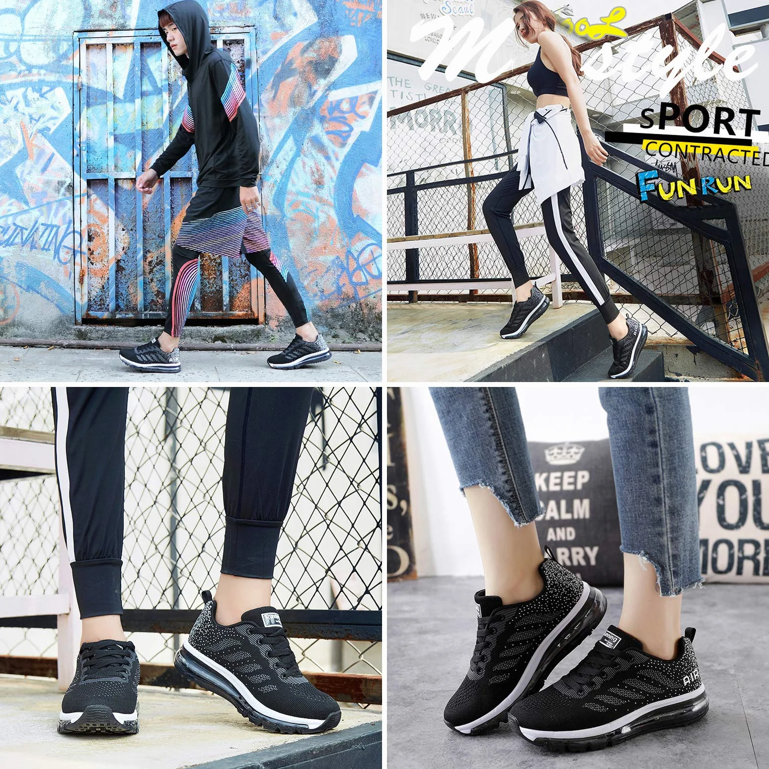 Chaussures de Sport Running Multicolore Respirante Homme Femme