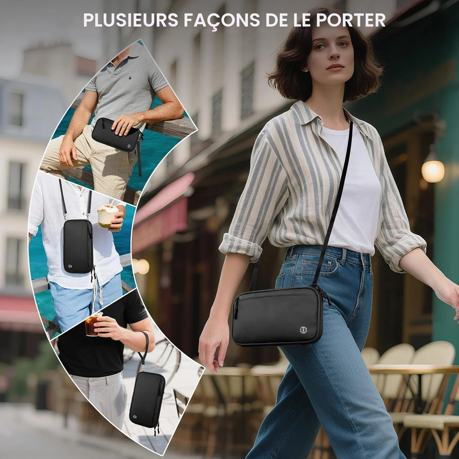 Portefeuille RFID Blocage Pochette Passeport Familial Étui de Voyage Grande Capacité