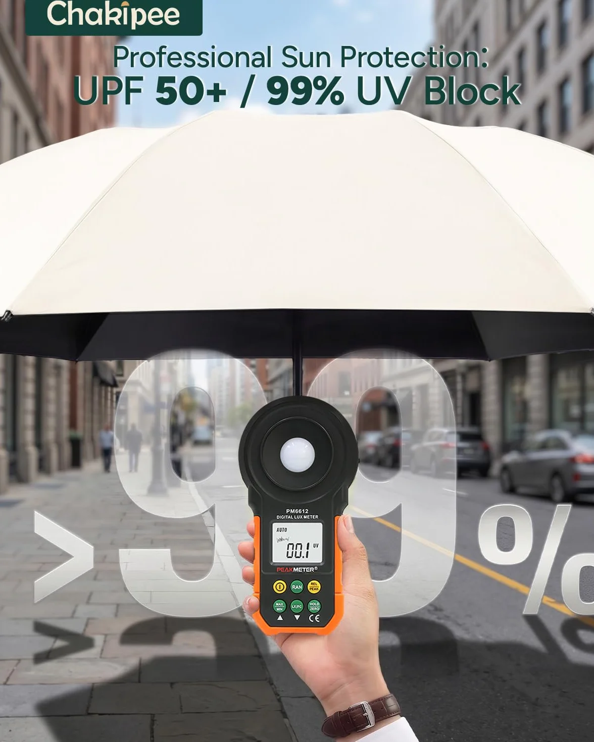 Parapluie Pliant inversé Compact Anti UV Automatique Femme Résistant Vent 210T 8 Sections