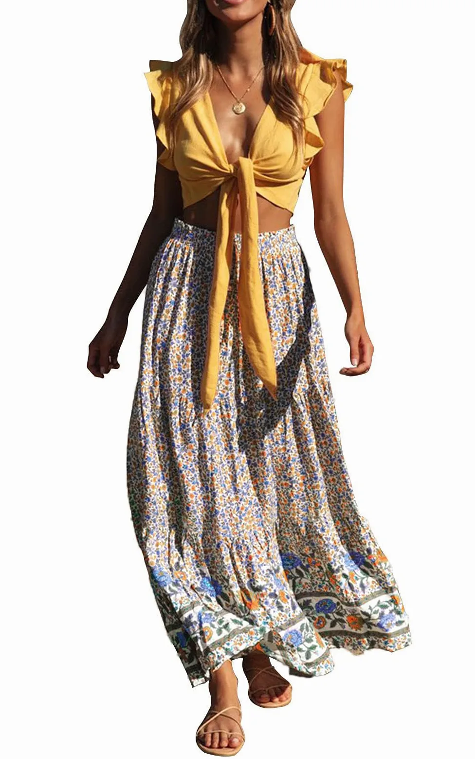 ZESICA A-Line évasée Femme