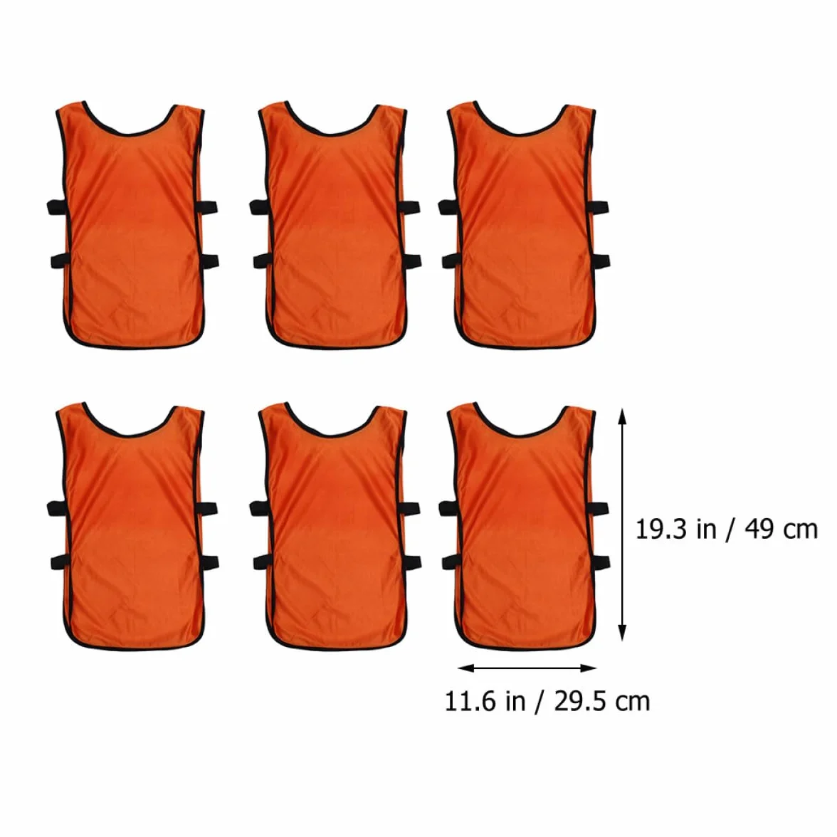 Lot de 12 Chasubles d'Entraînement Orange et Vert Fluo, Gilets de Sport Respirants pour Football, Basketball et Plein Air